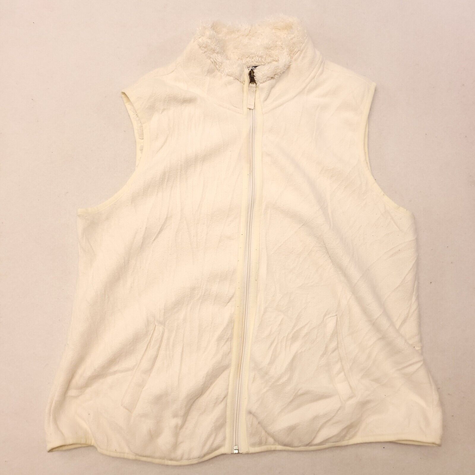 Croft & Barrow Croft & Barrow Sleeveless Jacket Vest Womens Size XL White Size XL / US 12-14 / IT 48-50 - 2 Thumbnail