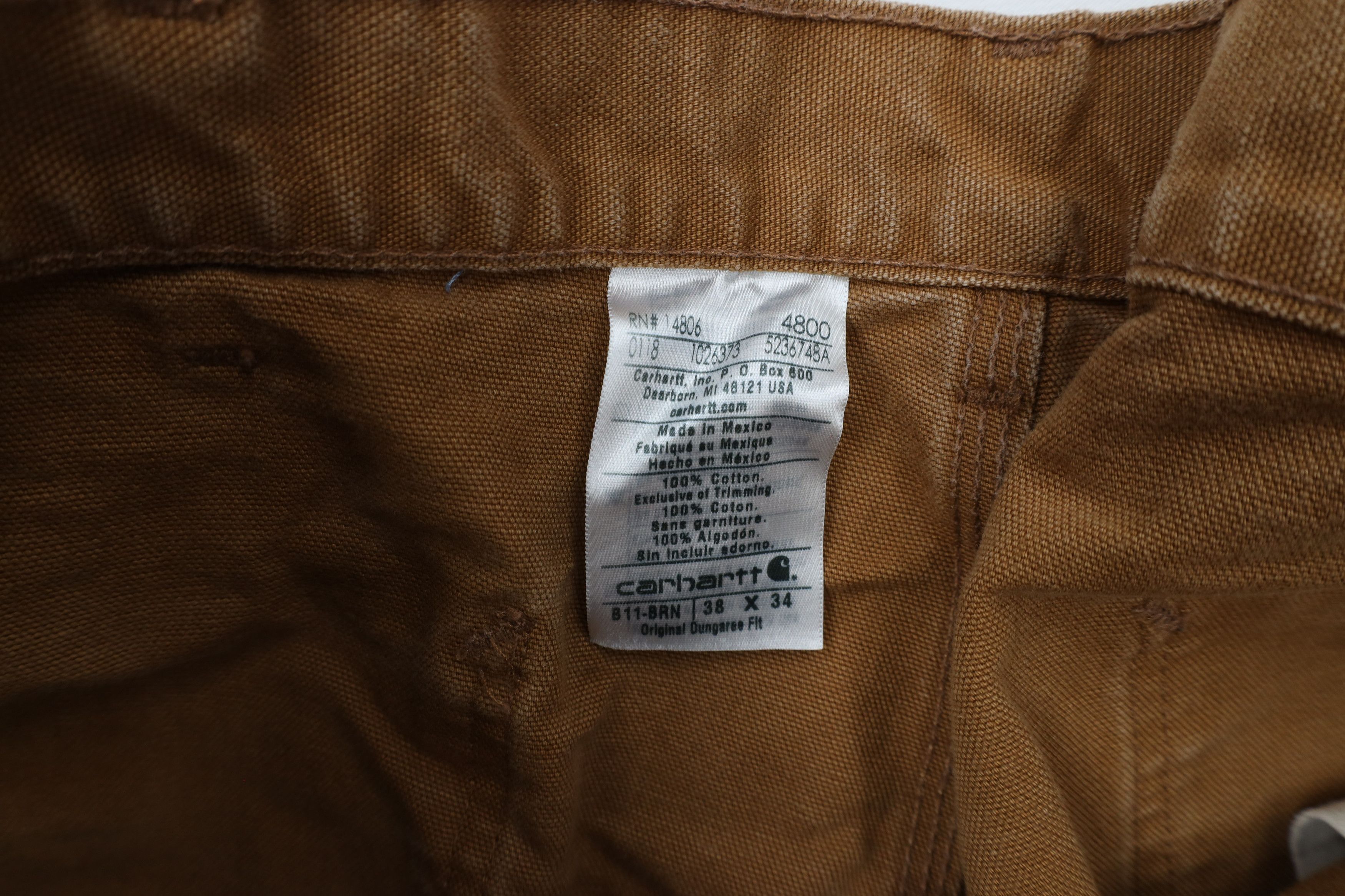 Carhartt × Vintage Vintage Carhartt Dungaree Wide Leg Canvas Pants Duck Brown Size US 38 / EU 54 - 6 Thumbnail