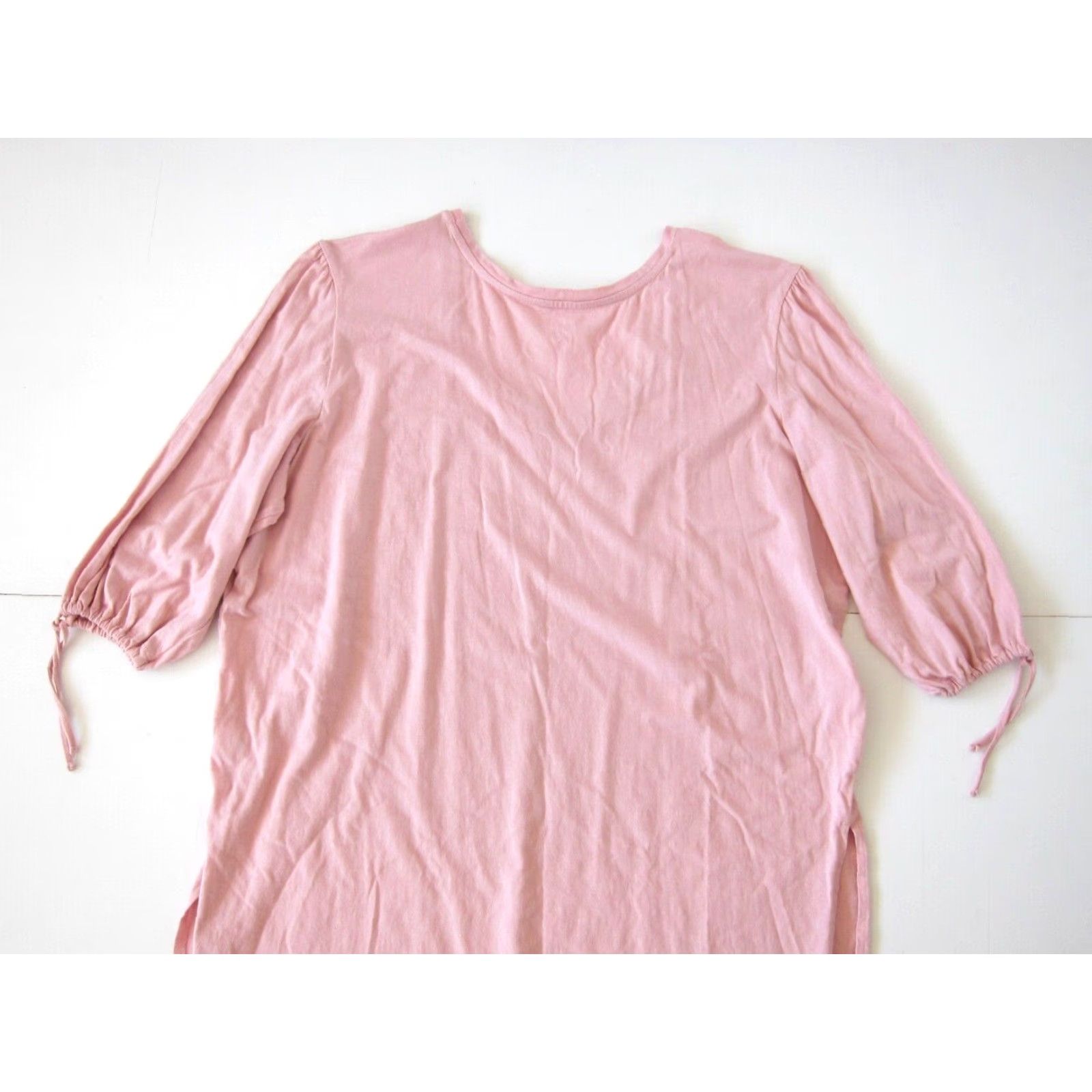 Vintage Roaman's 100% Cotton Pink 3/4 Sleeve Scoop Neck T-Shirt Tunic Blouse Large Women Size XXL / US 16-18 / IT 52-54 - 6 Thumbnail