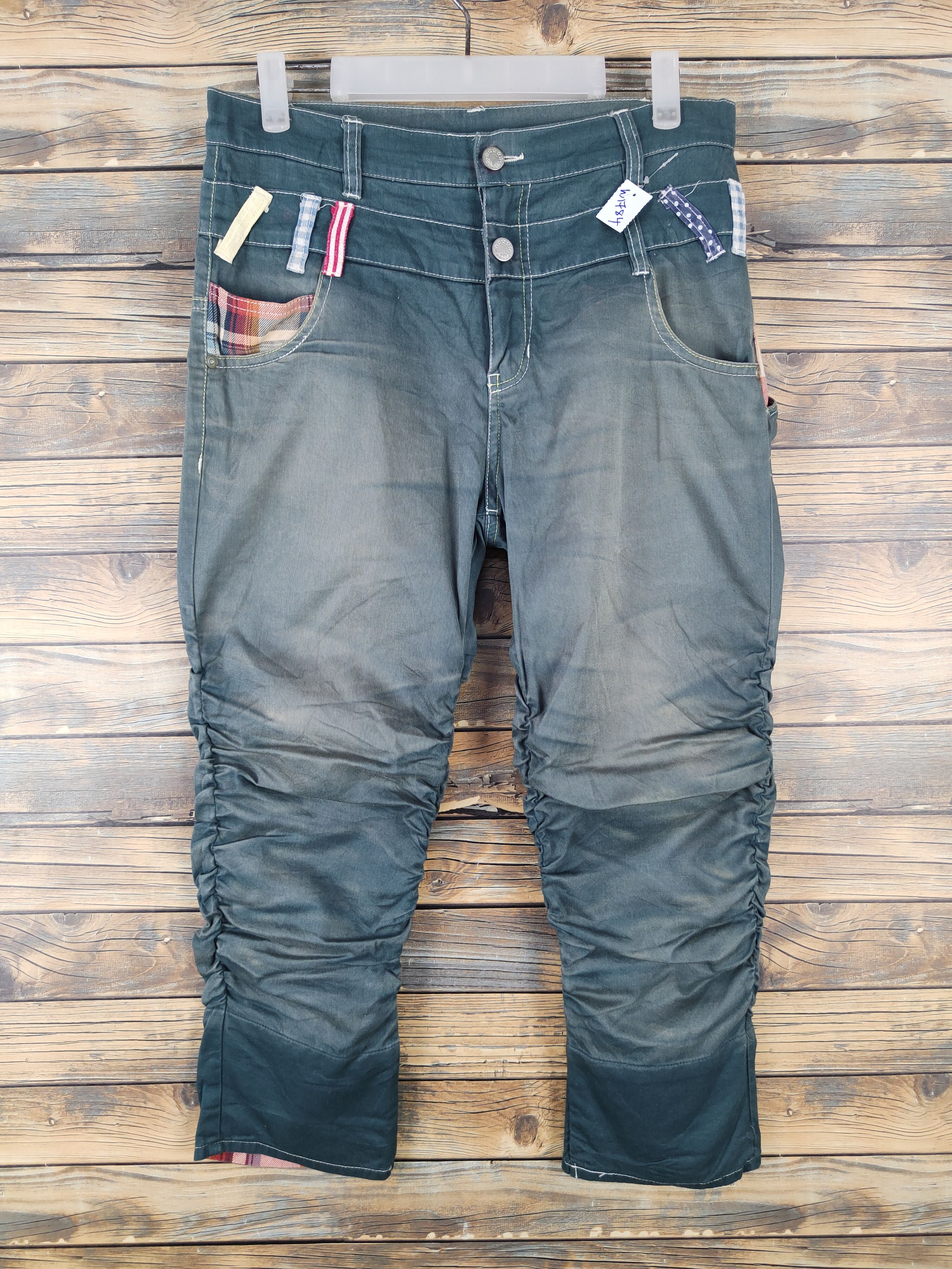 Japanese Brand Japan double waist Faded Multipocket Casual Pants #W1784 Size US 29 - 1 Thumbnail