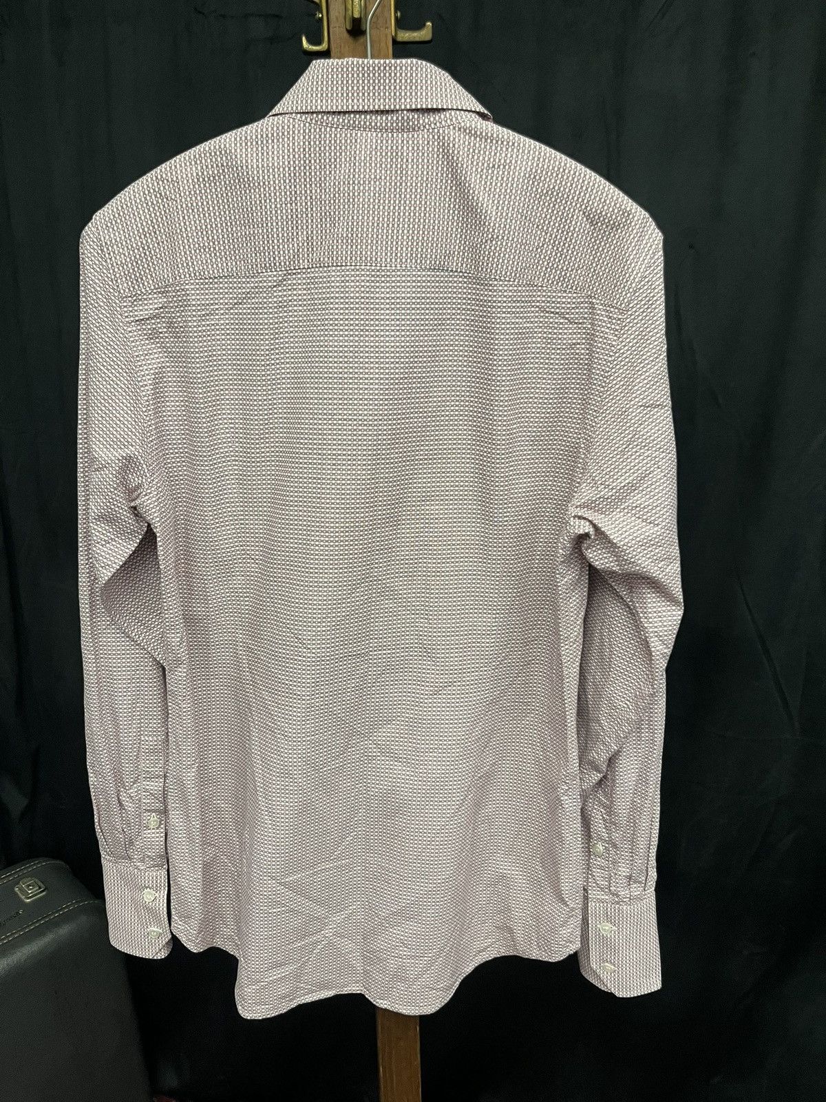 Miu Miu Miu Miu Italy Vintage Micro-Grid Dress Shirt - NWOT Size US M / EU 48-50 / 2 - 5 Thumbnail