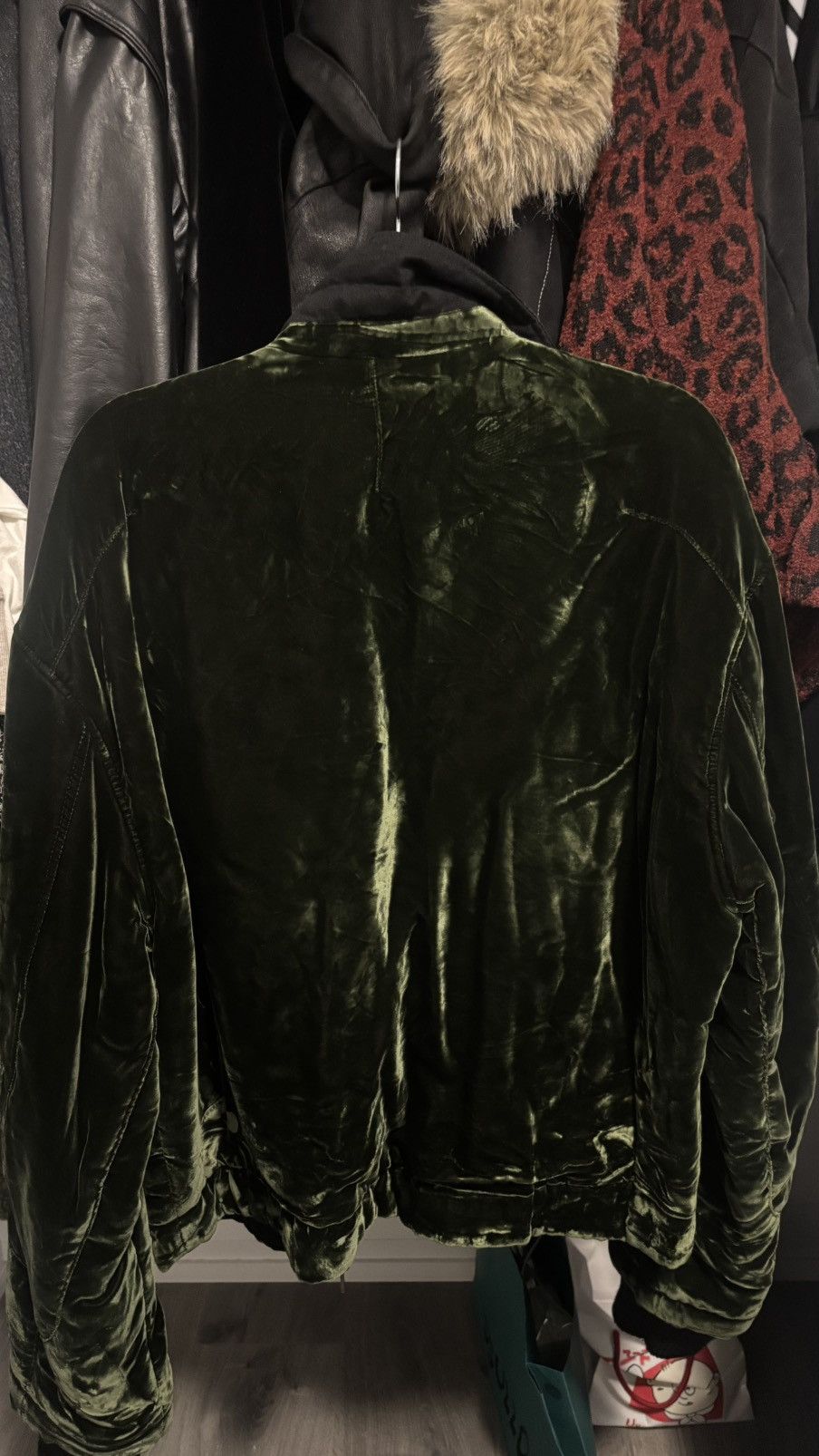 Haider Ackermann Haider Ackermann Reversible Velvet Bomber Jacket Olive Green Size US L / EU 52-54 / 3 - 2 Thumbnail