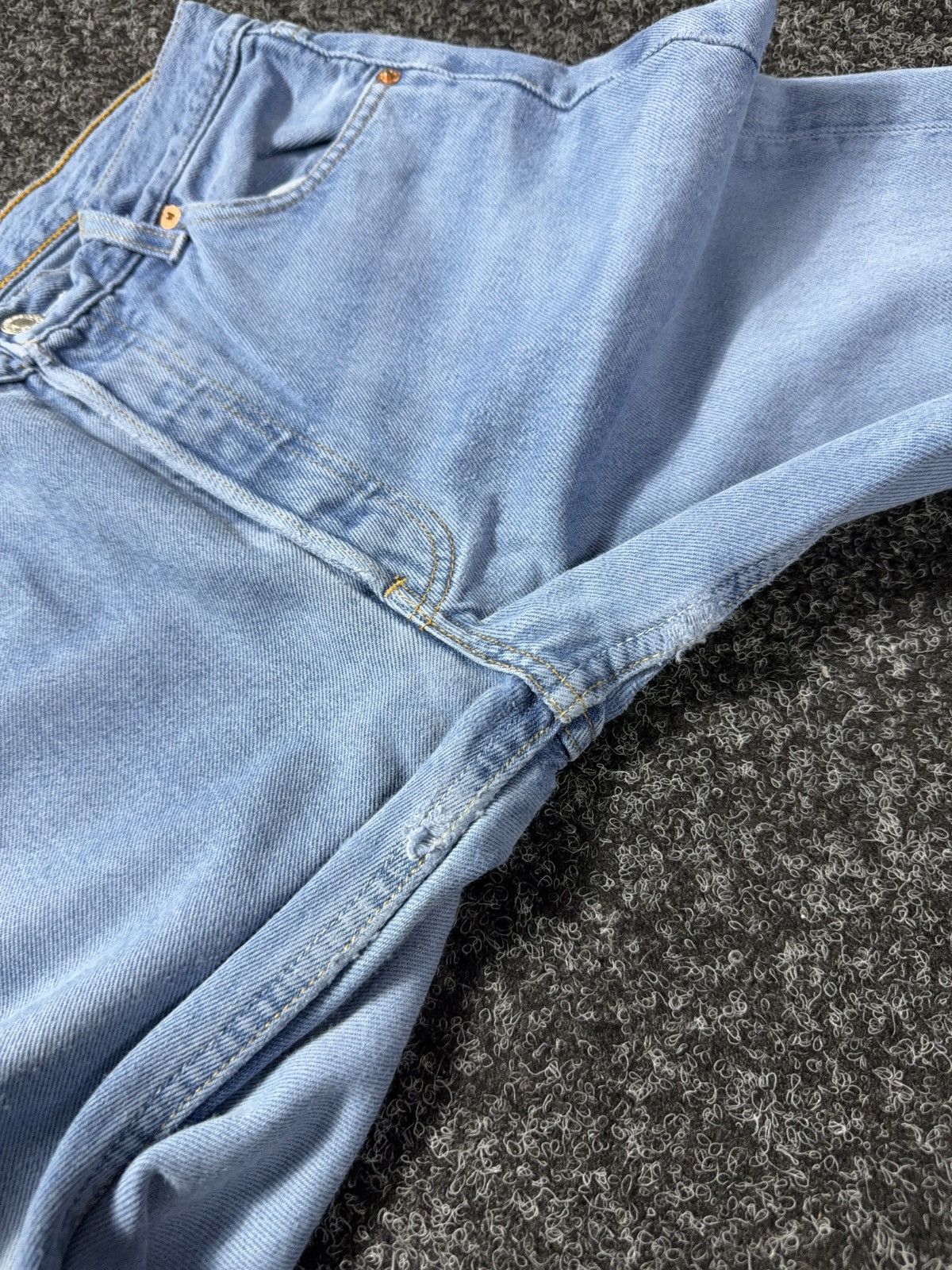Levi's Vintage Clothing 90s Levi’s 501 USA Distressed Light Wash Straight Leg Jeans Size US 30 / EU 46 - 8 Thumbnail