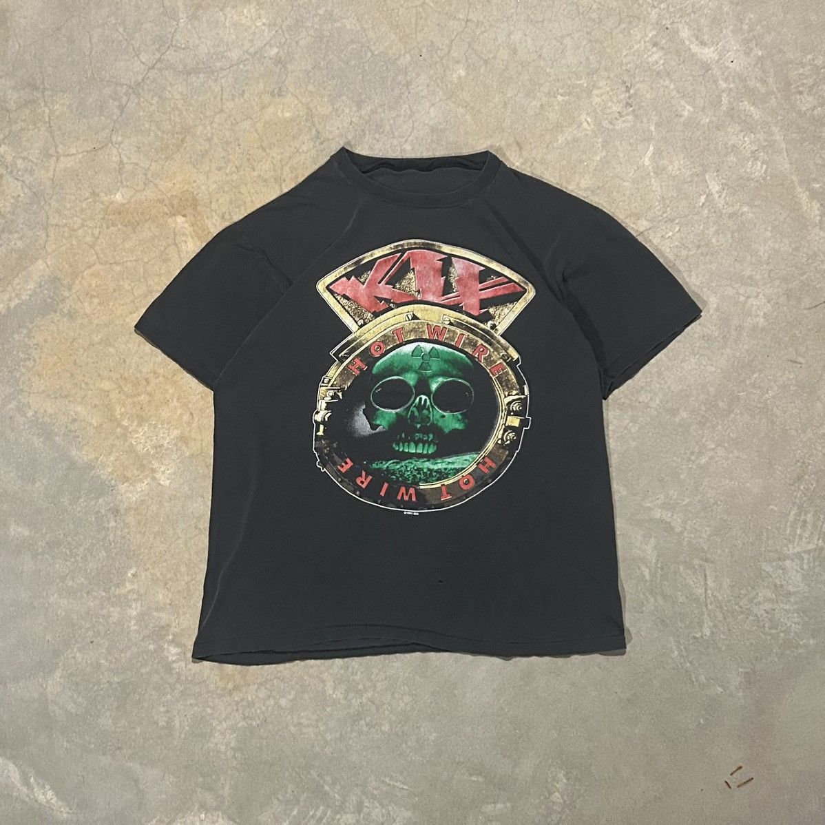 Crazy Vintage 90s Kix Hot Wire Faded Band Tee Grunge