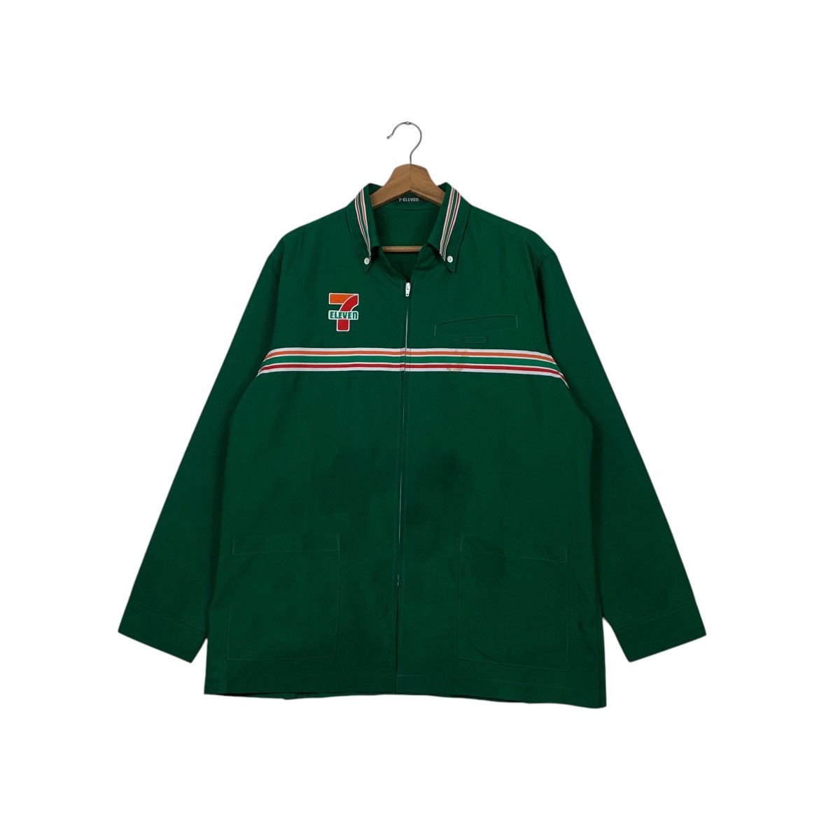 Vintage 7-ELEVEN Green Long Sleeve Work Uniform Jacket #2540-C115 Size US L / EU 52-54 / 3 - 1 Thumbnail