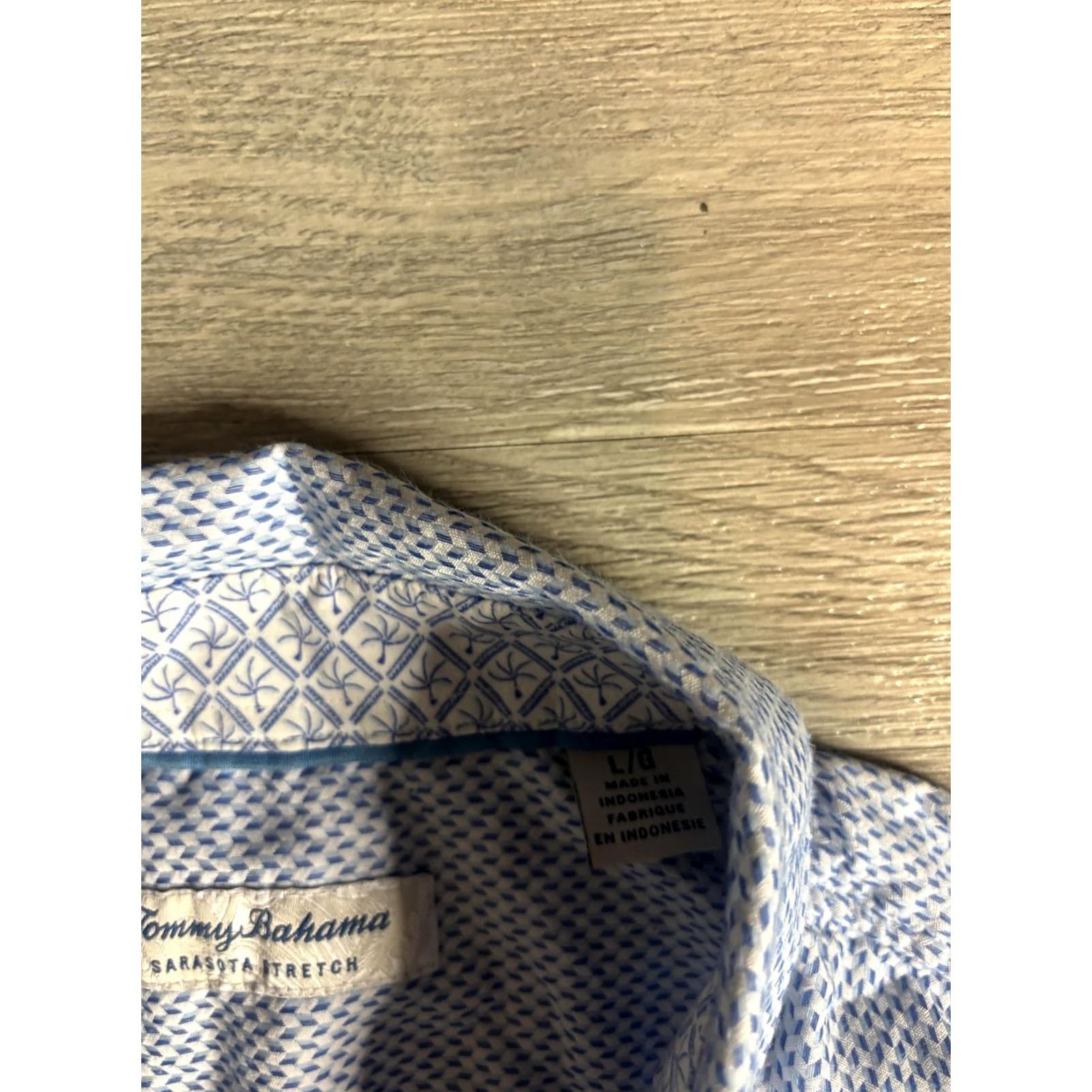 Tommy Bahama Tommy Bahama Shirt Mens L Blue Sarasota Stretch Long Sleeve Button Front Size US L / EU 52-54 / 3 - 4 Thumbnail