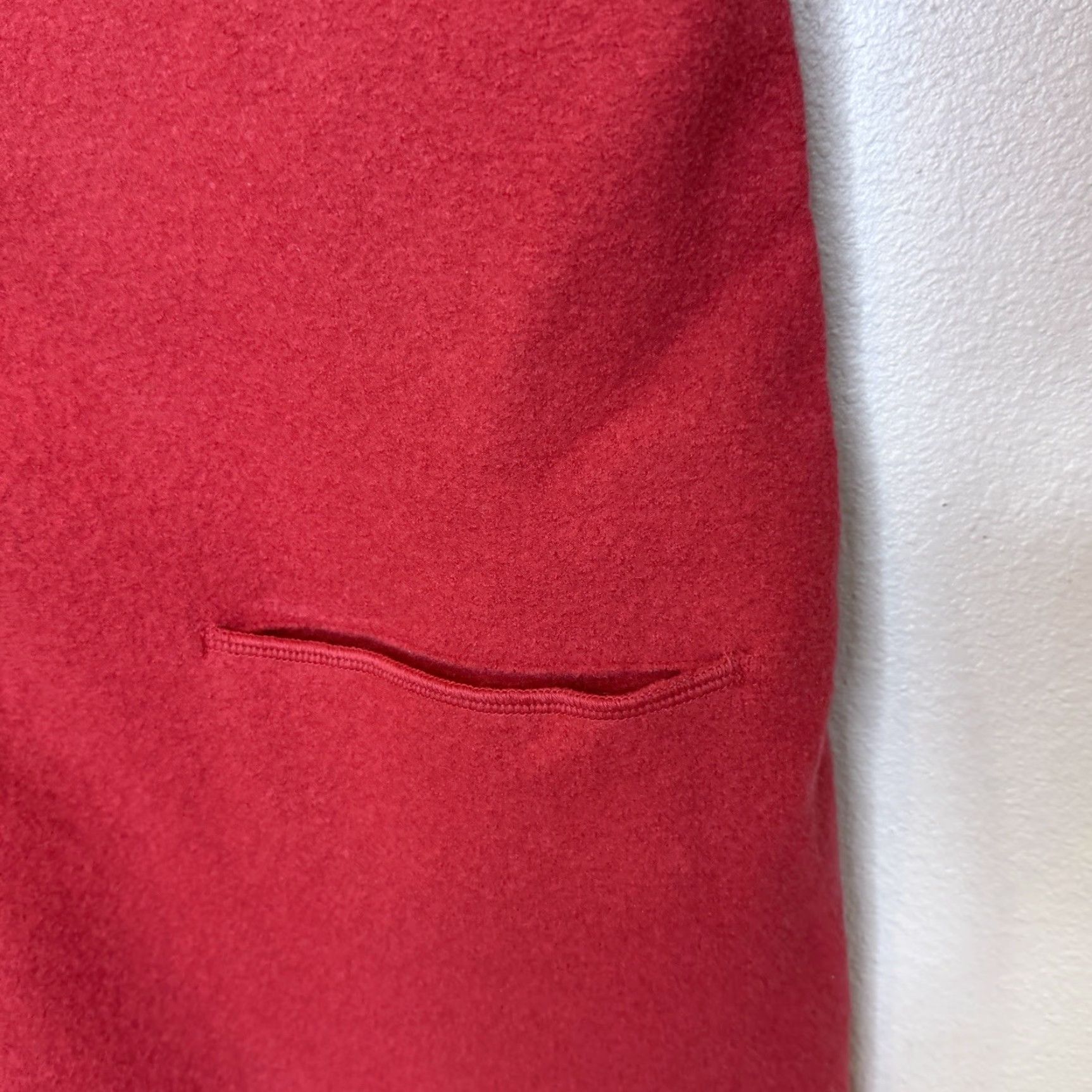 Eileen Fisher VINTAGE Eileen Fisher Pea Coat Jacket Women's Large Red 100% Wool Full Zip Pockets Size L / US 10 / IT 46 - 5 Thumbnail