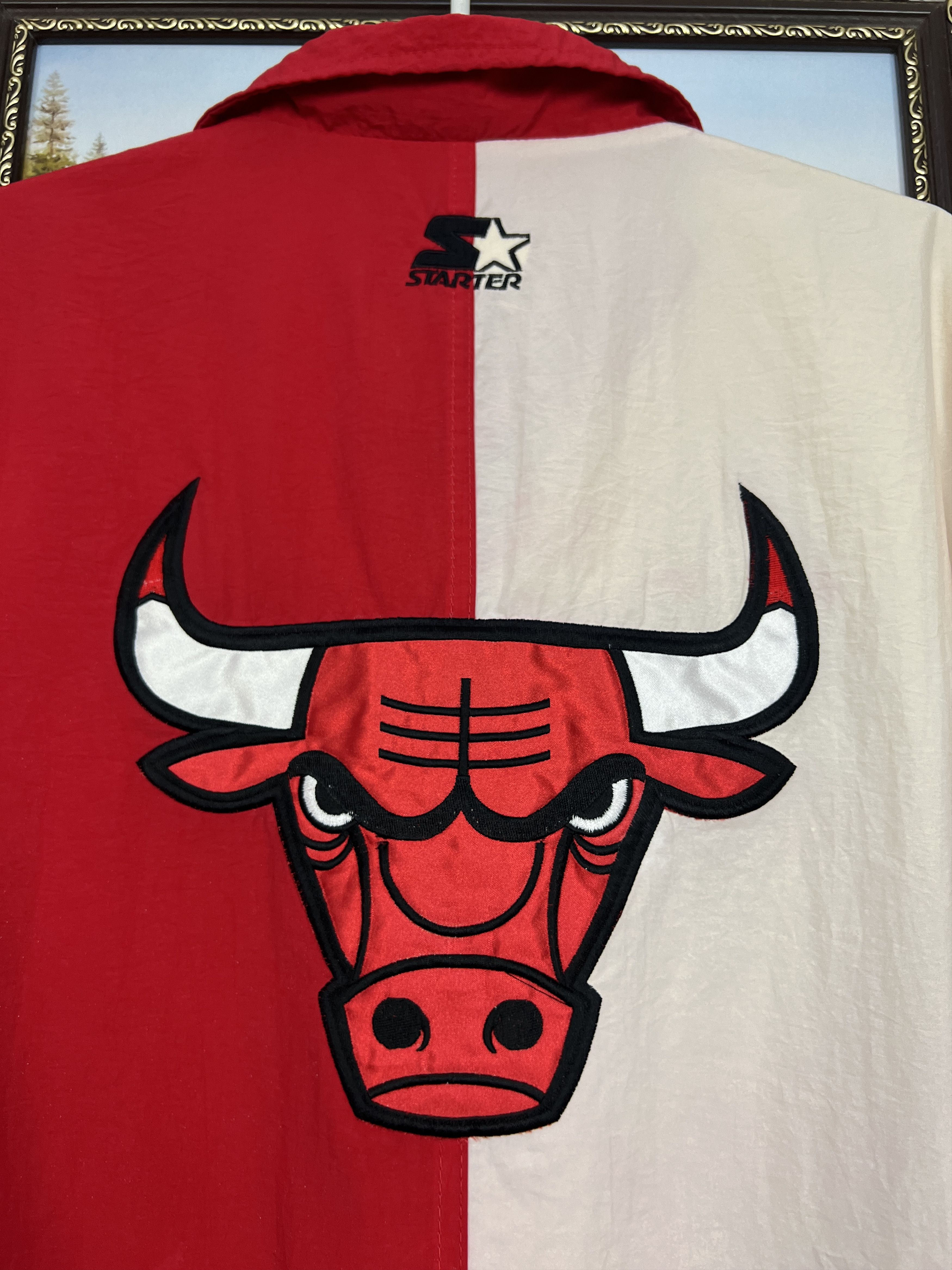 Starter Vintage 90's Starter Chicago Bulls NBA Warm Up Jacket Size US L / EU 52-54 / 3 - 15 Thumbnail