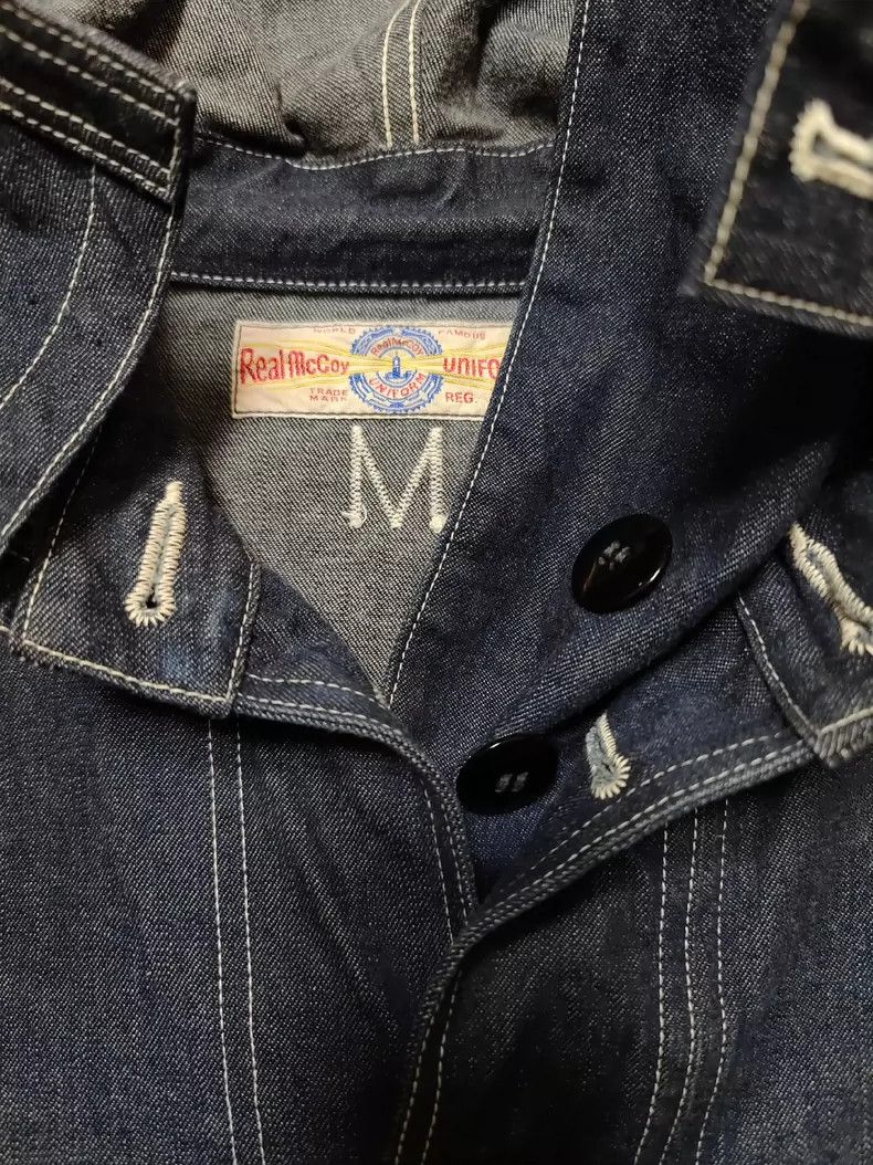 The Real McCoy's The Real McCoy Navy Deck Original Denim Hooded Jacket Size US M / EU 48-50 / 2 - 6 Thumbnail