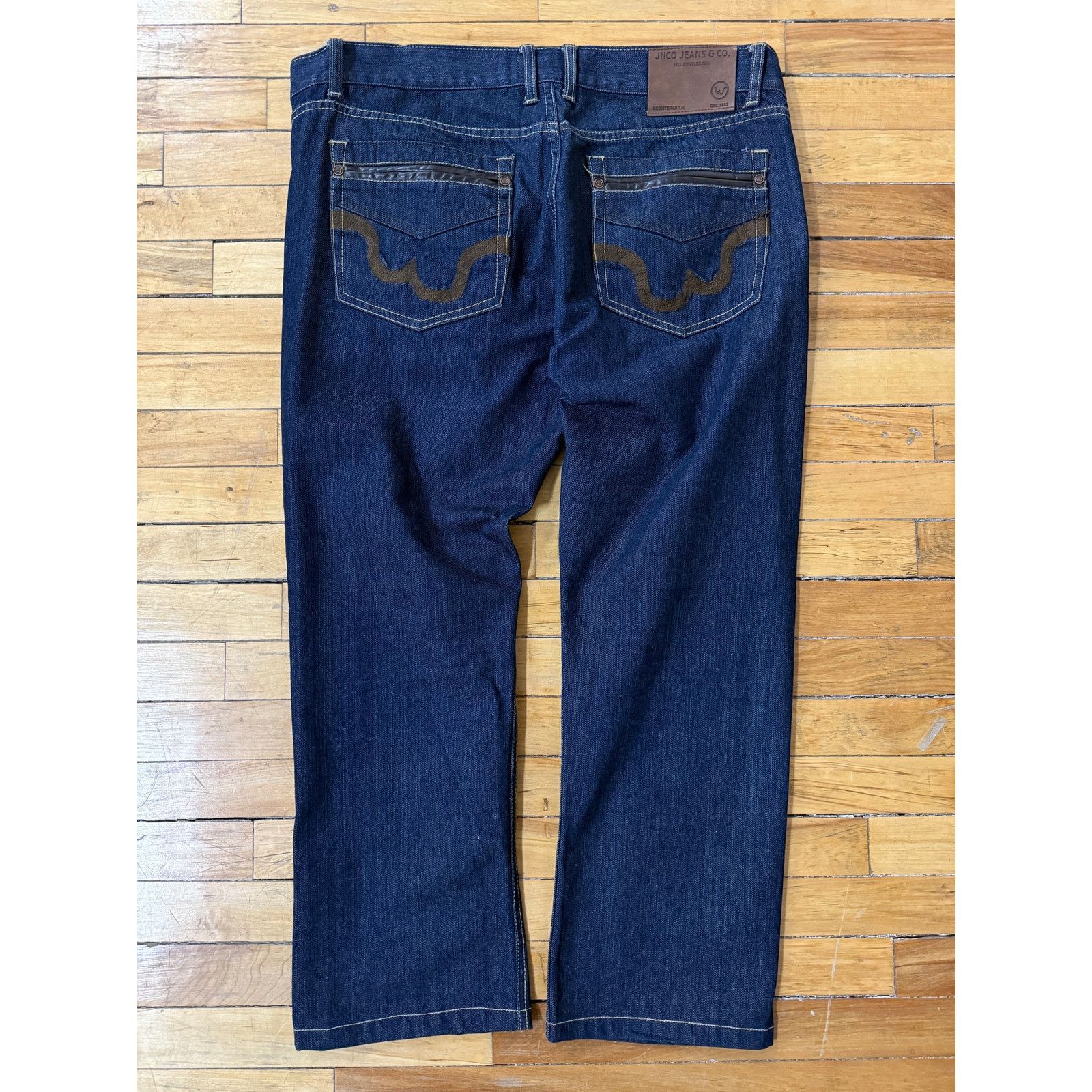 Vintage Vintage Y2K JNCO Slim Straight 101 Dark Wash Size 42W Size US 42 / EU 58 - 1 Thumbnail