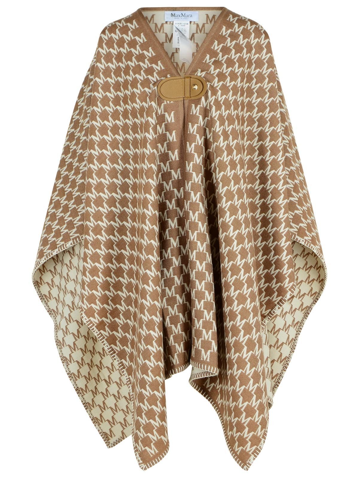 Max Mara MAX MARA 'Editti' Hood In Virgin Wool And Brown Cotton Size M / US 6-8 / IT 42-44 - 1 Thumbnail