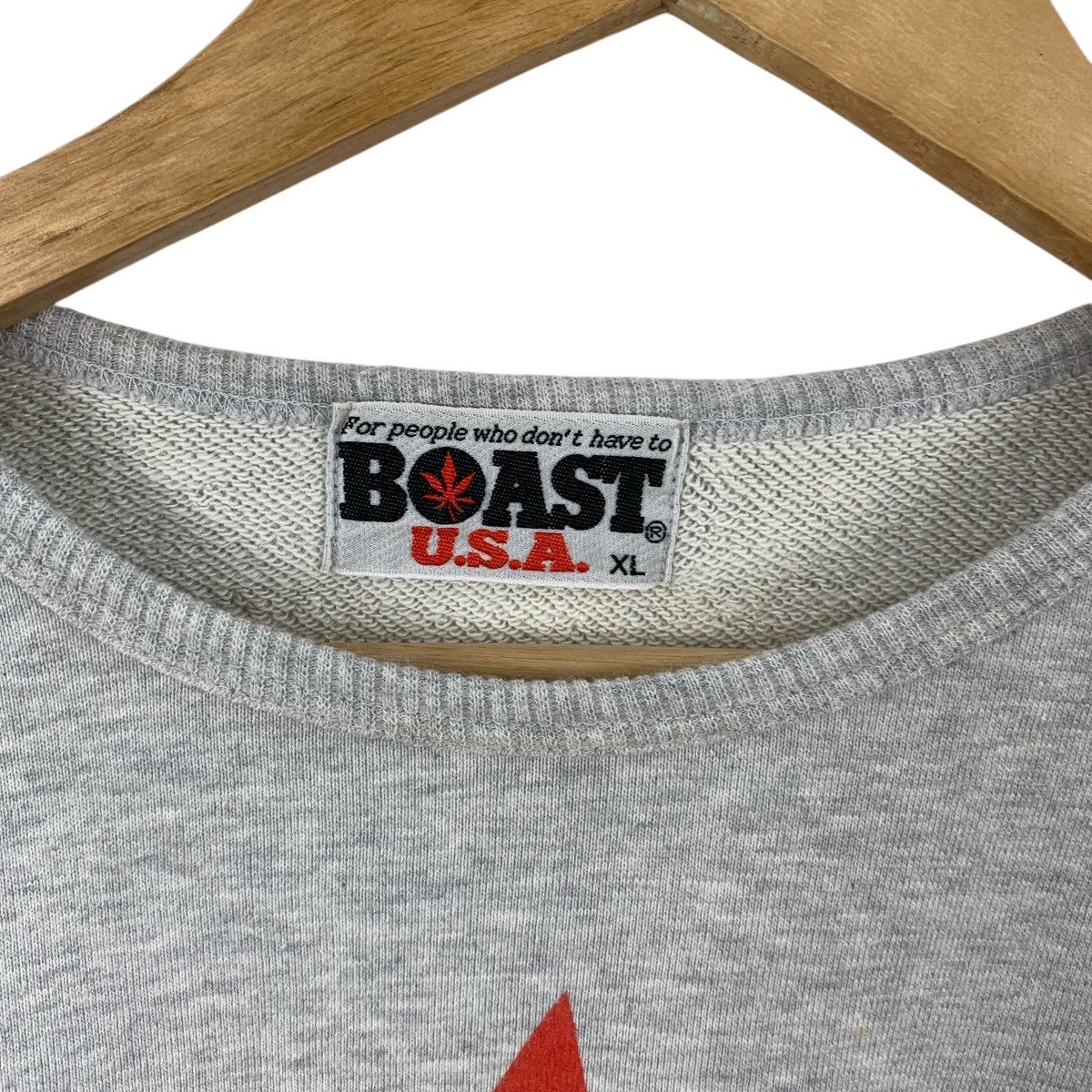 Vintage Vintage 90’ BOAST USA Tennis Team Double Sided Sweatshirt Size US XL / EU 56 / 4 - 9 Thumbnail