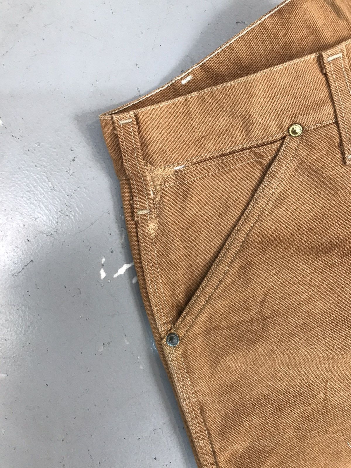 Carhartt × Vintage 90s Vintage Carhartt 62WQ blanket line carpenter denim Size US 30 / EU 46 - 7 Thumbnail