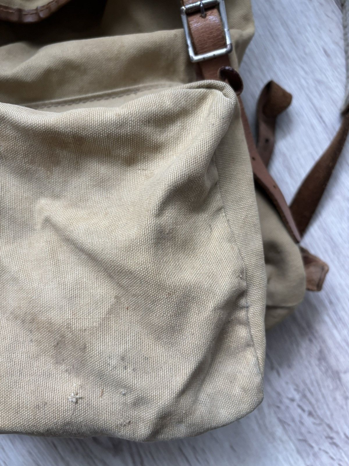 Other Vintage German Canvas & Leather Small Daypack 1950s–1970s Size ONE SIZE - 3 Thumbnail