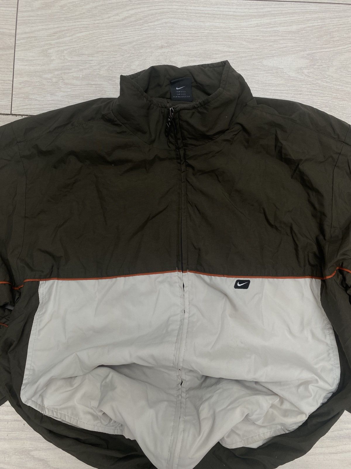 Vintage Vintage Nike Windbreaker Jacket - Olive / Beige / Orange Size US L / EU 52-54 / 3 - 4 Thumbnail
