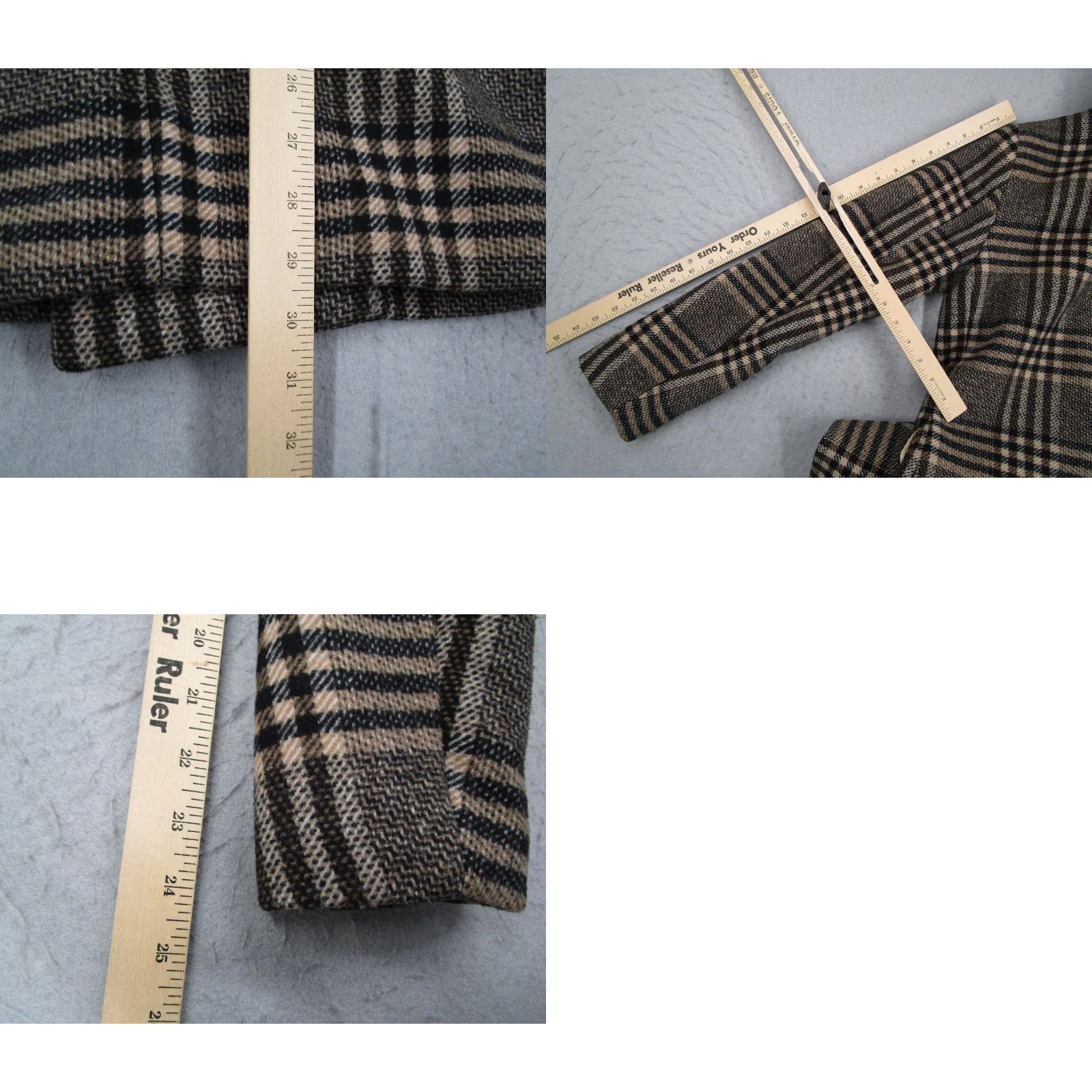 Abercrombie & Fitch Abercrombie & Fitch Coat Womens Small Brown Plaid Tweed Mid Length Overcoat Size S / US 4 / IT 40 - 8 Thumbnail