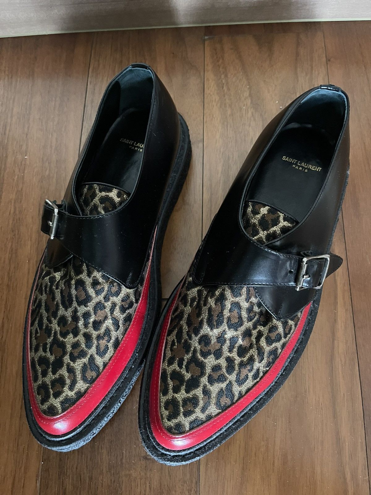 Saint Laurent Paris Saint Laurent leopard pattern derby Size US 10.5 / EU 43-44 - 2 Thumbnail