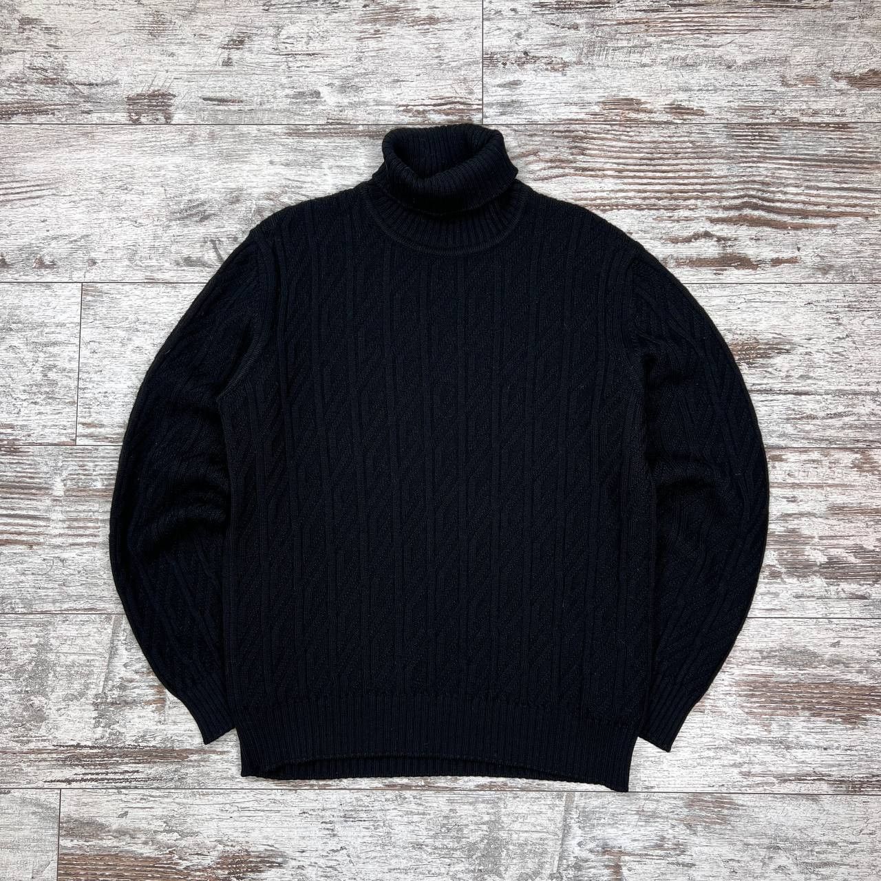 Versace Versace Black Sweater High Neck Size XL Size US XL / EU 56 / 4 - 1 Thumbnail