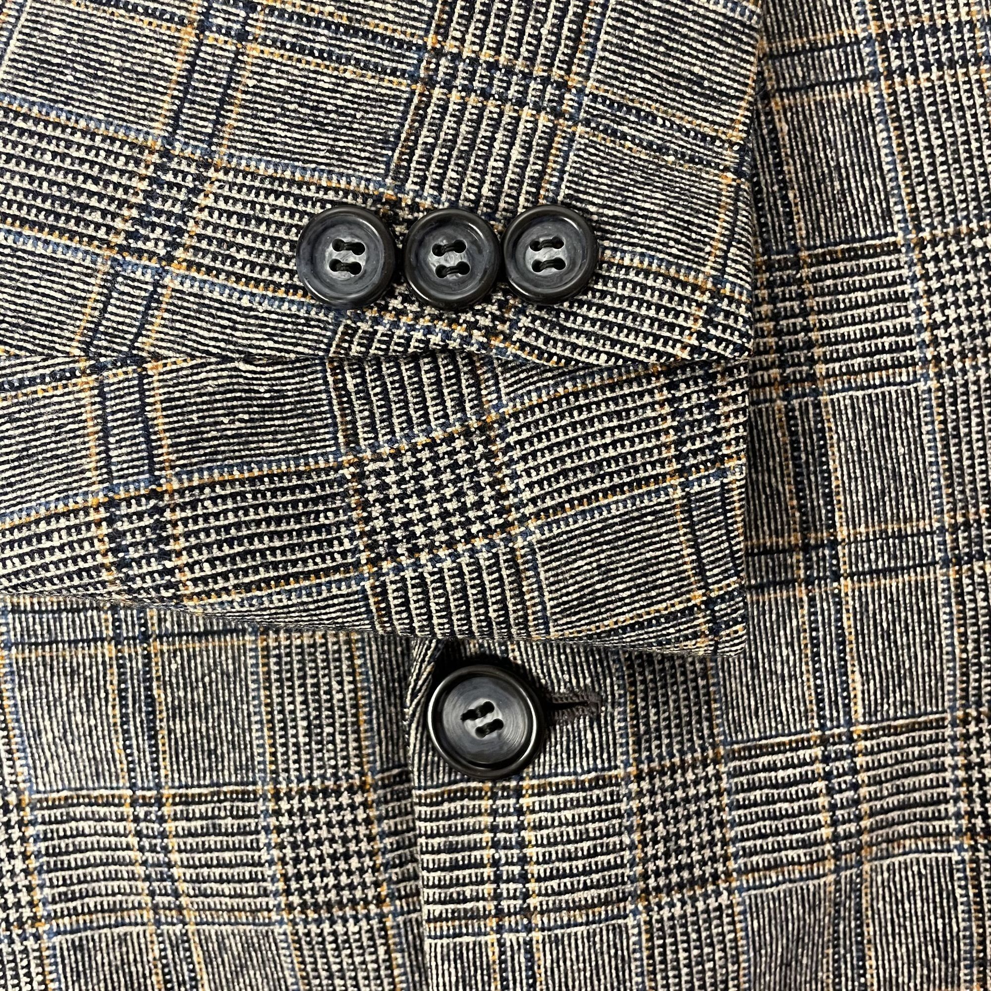 Other Vtg Famous Barr Blue Gray Sport Coat SHADOW PLAID Jacket Size 38R - 4 Thumbnail