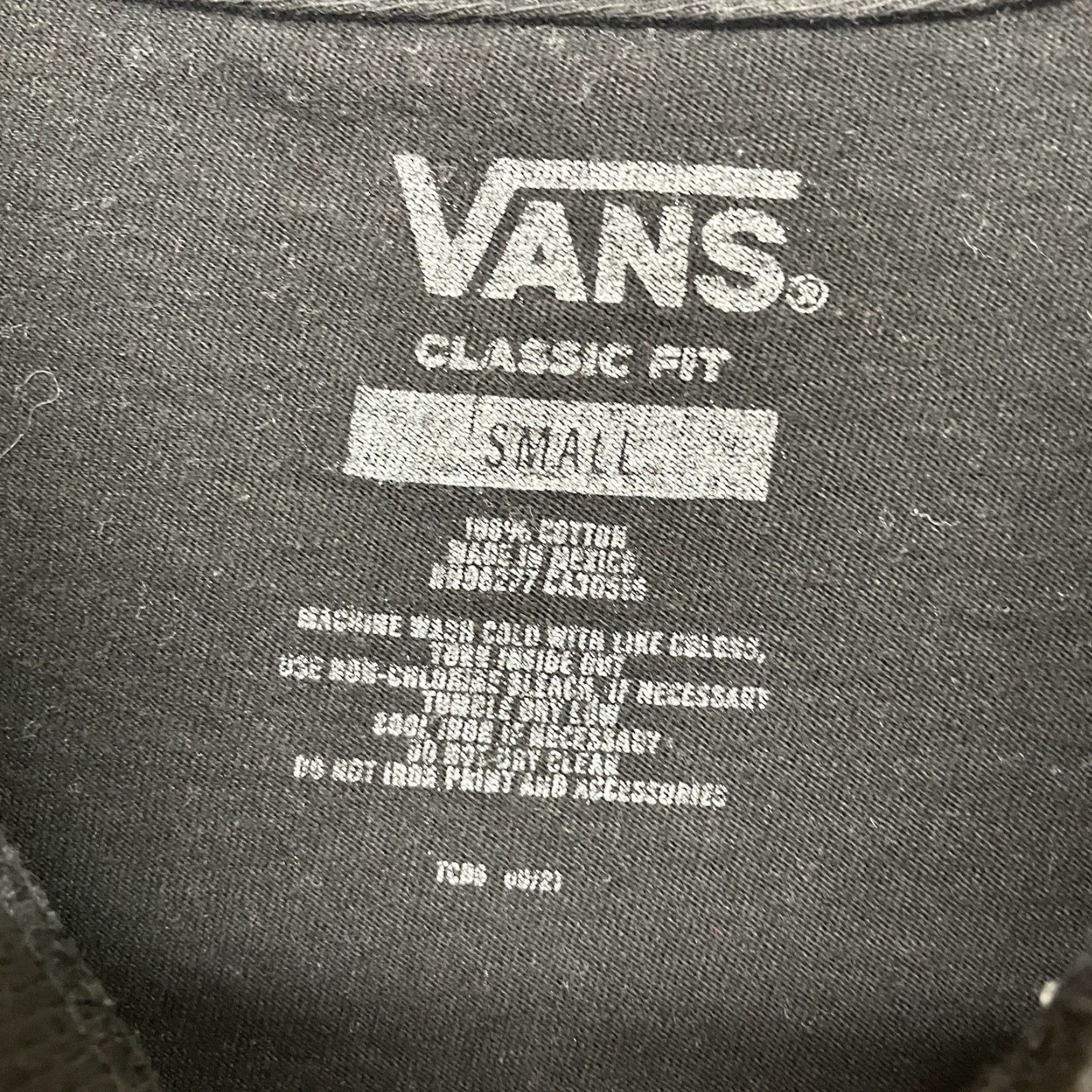 Vans VANS Mens T Shirt Short Sleeve Crew Neck Classic Fit Black Cotton Graphic Print 90s Retro Misfits Style Letters Logo Size US S / EU 44-46 / 1 - 5 Thumbnail