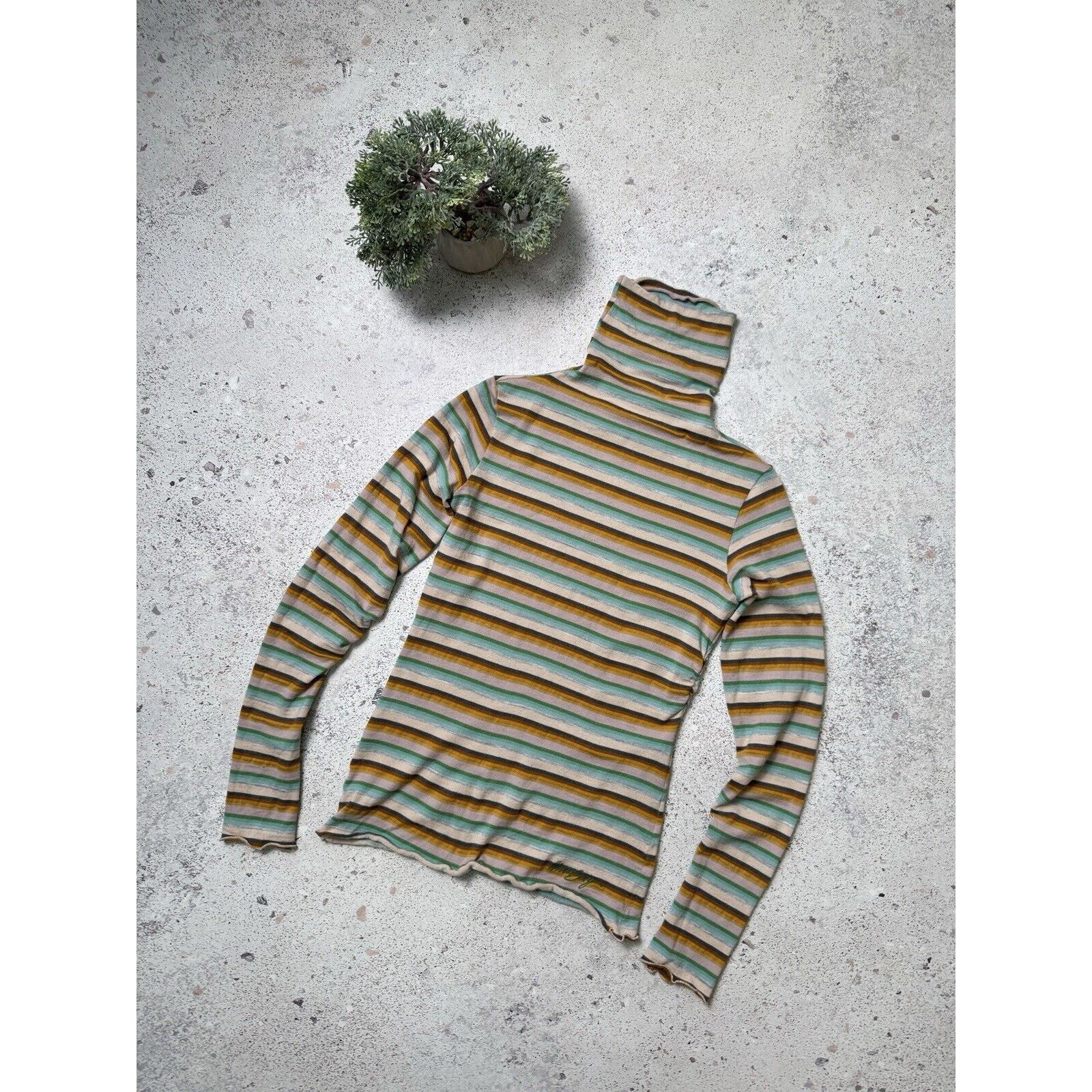 Miss Sixty Vintge Miss Sixty Turtleneck Sweater Avant Garde Striped Size L / US 10 / IT 46 - 1 Thumbnail