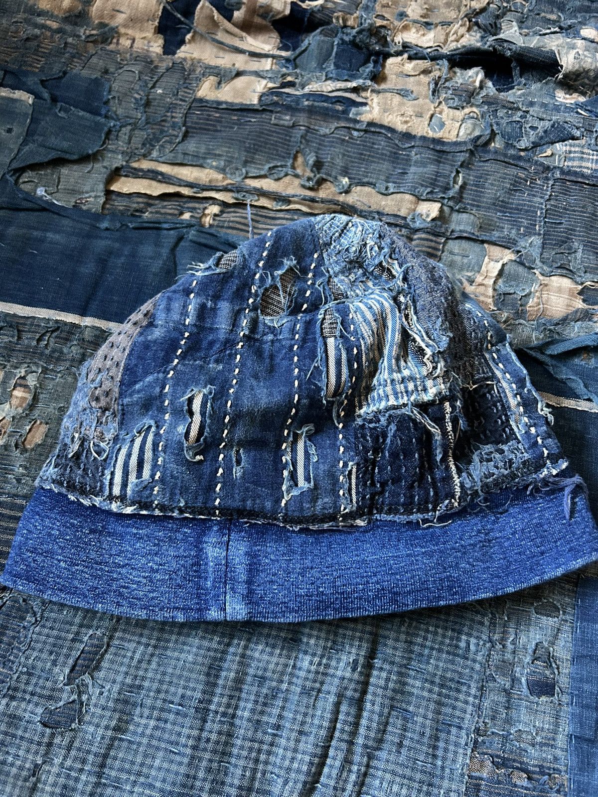 Kapital Kapital kountry boro sashiko patchwork beanie cap Size ONE SIZE - 3 Thumbnail