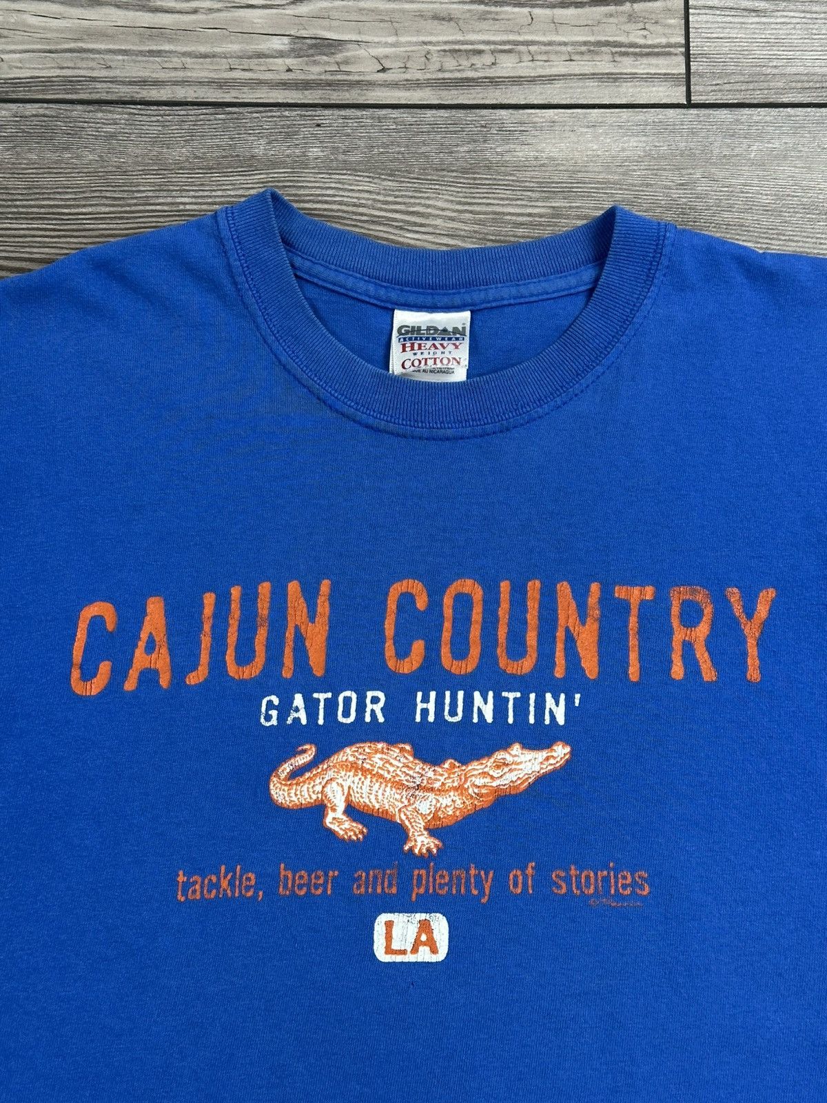 Gildan × Vintage Y2K Cajun Country Gator Huntin’ T Shirt Size US S / EU 44-46 / 1 - 2 Thumbnail
