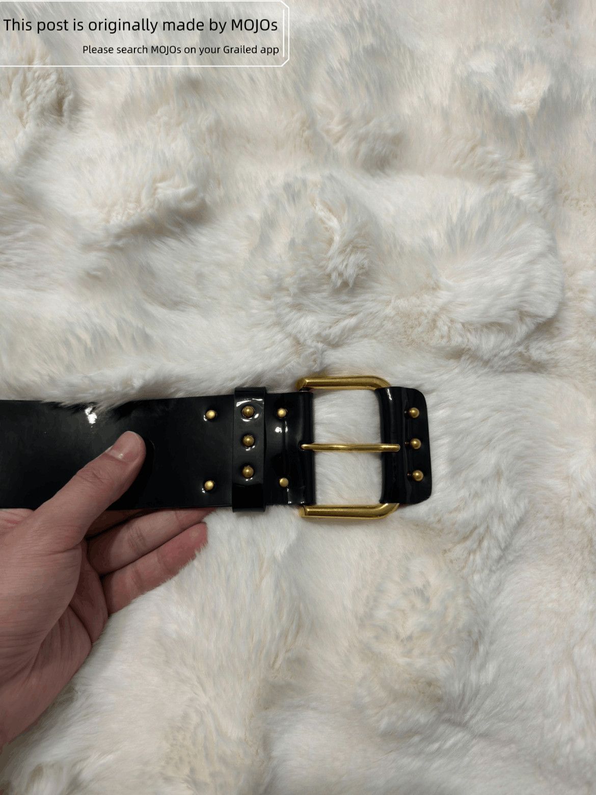 Saint Laurent Paris Sz 85 Saint Laurent Paris Patent Leather Cropper Belt Size ONE SIZE - 6 Thumbnail