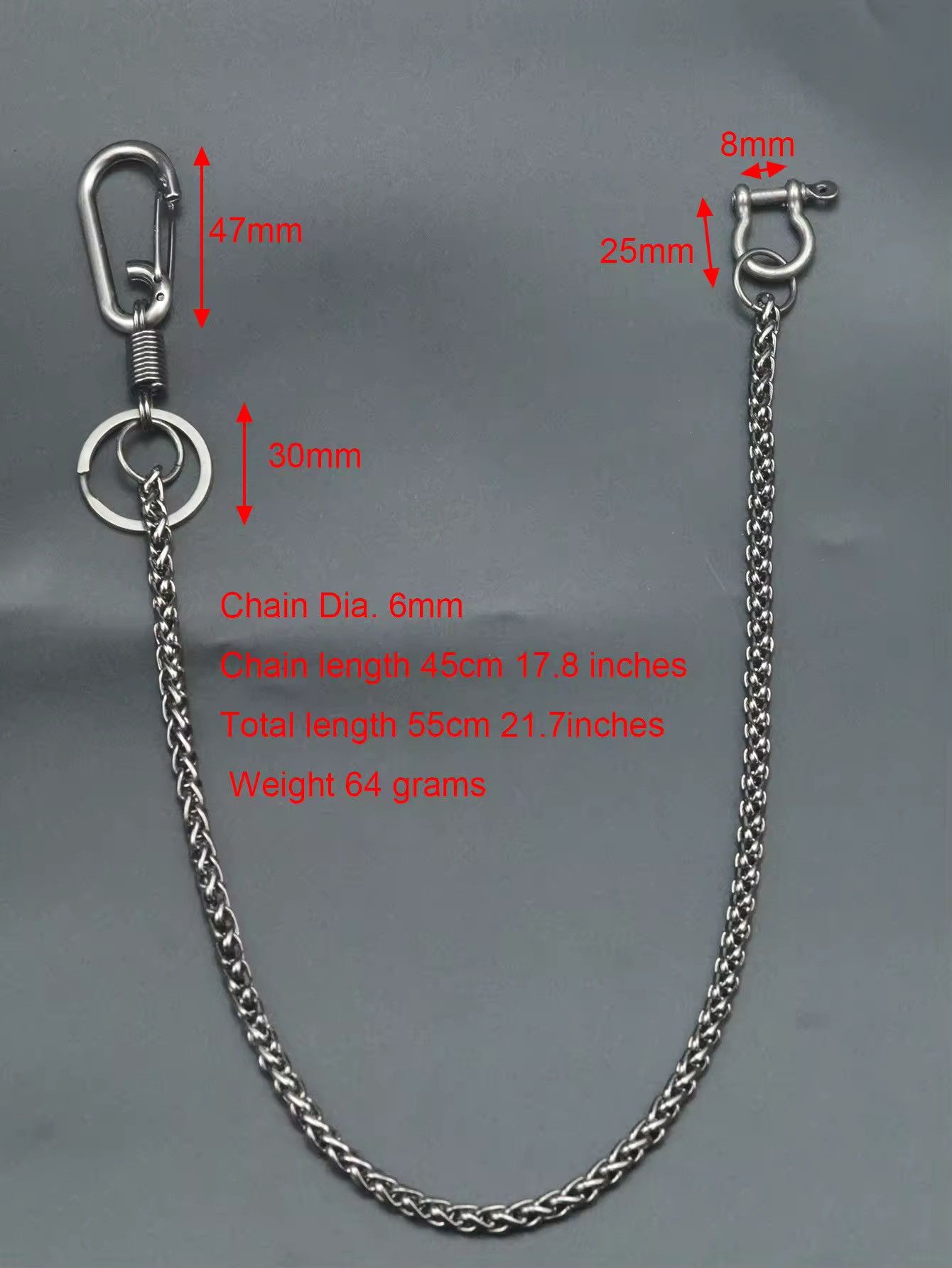 Jewelry Gothic Trousers Jeans Wallet Chain Size ONE SIZE - 3 Thumbnail