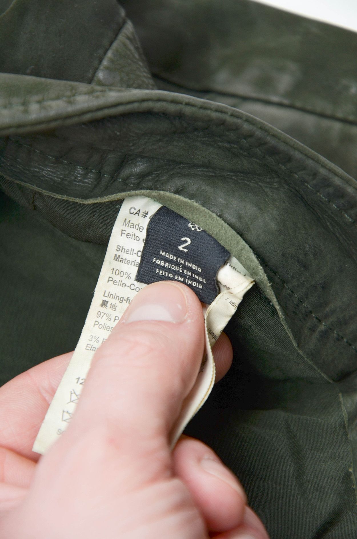 Leather × Scotch & Soda MAISON SCOTCH Green Leather Pants Size 33" - 8 Thumbnail