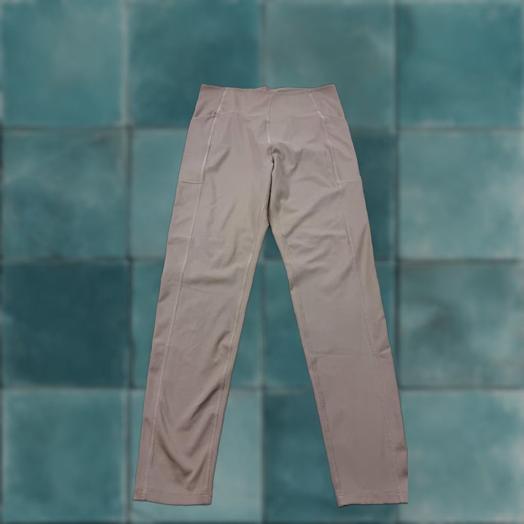 Girlfriend Collective VINTAGE Girlfriend Collective Leggings Womens XXL Taupe High Rise Pocket Yoga Pants Size 40" / US 18 - 1 Thumbnail