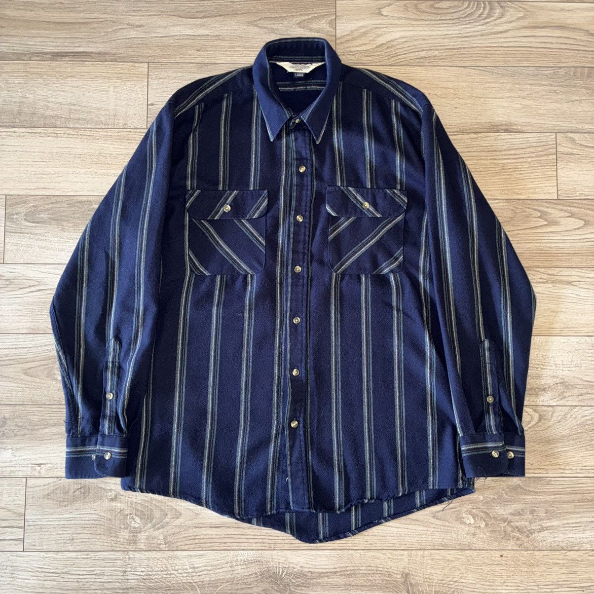 Other 70s/80s Eagle Crest blue striped button up shirt Size US L / EU 52-54 / 3 - 1 Thumbnail