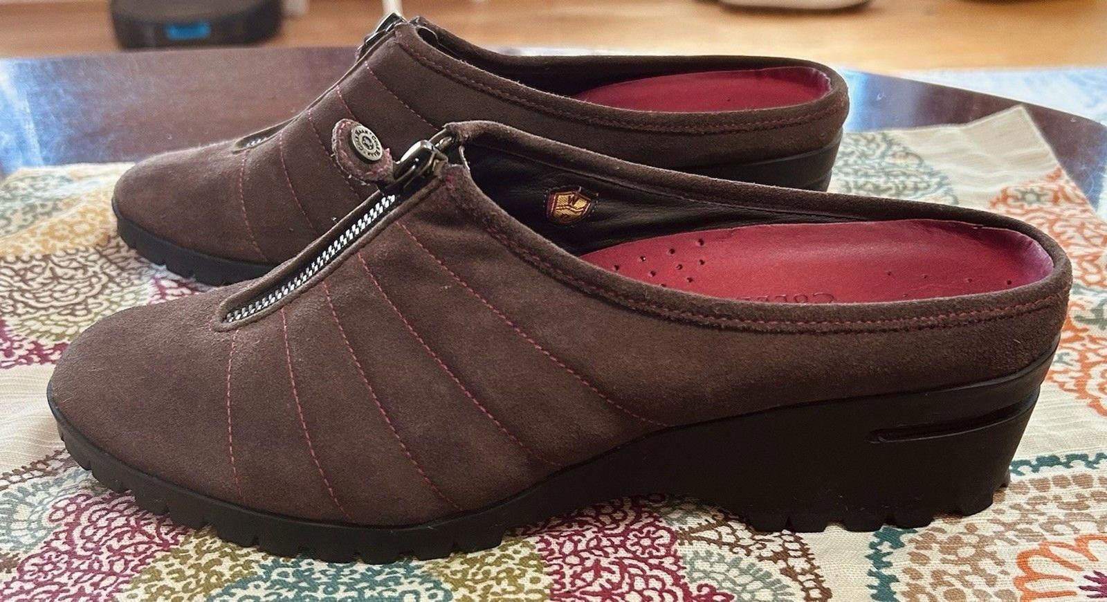 Cole Haan Cole Haan Air Suede Clogs Brown Comfort Zip Womens sz10 Size US 10 / IT 40 - 1 Thumbnail