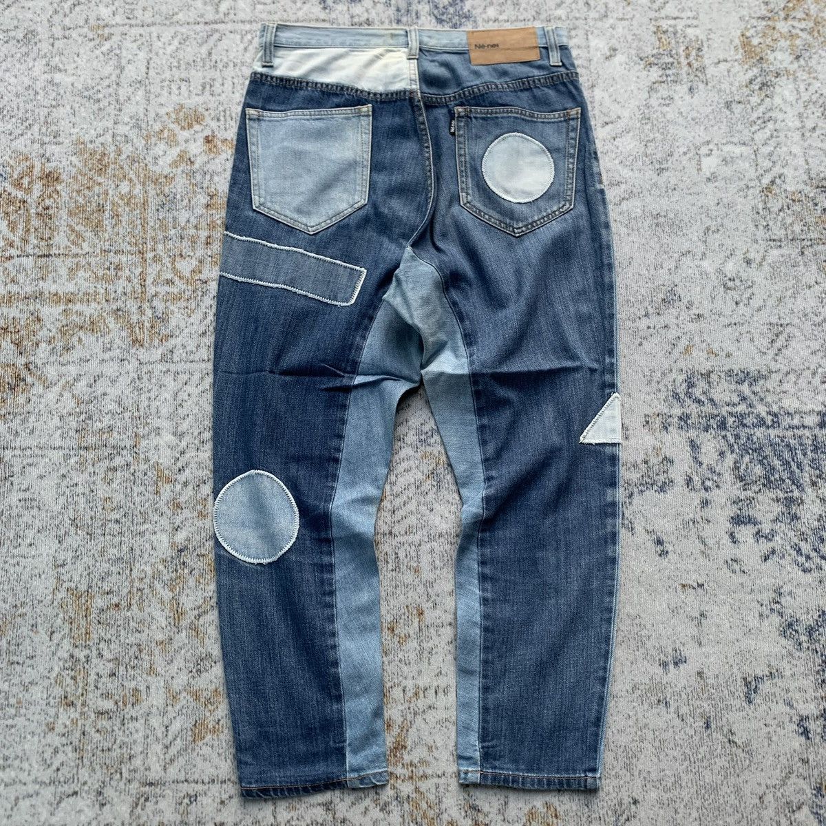 2000s Ne-net Patchwork Issey Miyake Wide Baggy Denim Pants