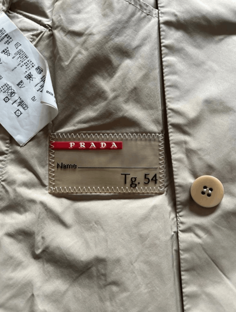 Prada Prada Jacket Trench Nylon Coat Beige Vintage Red Tab Size US L / EU 52-54 / 3 - 3 Thumbnail