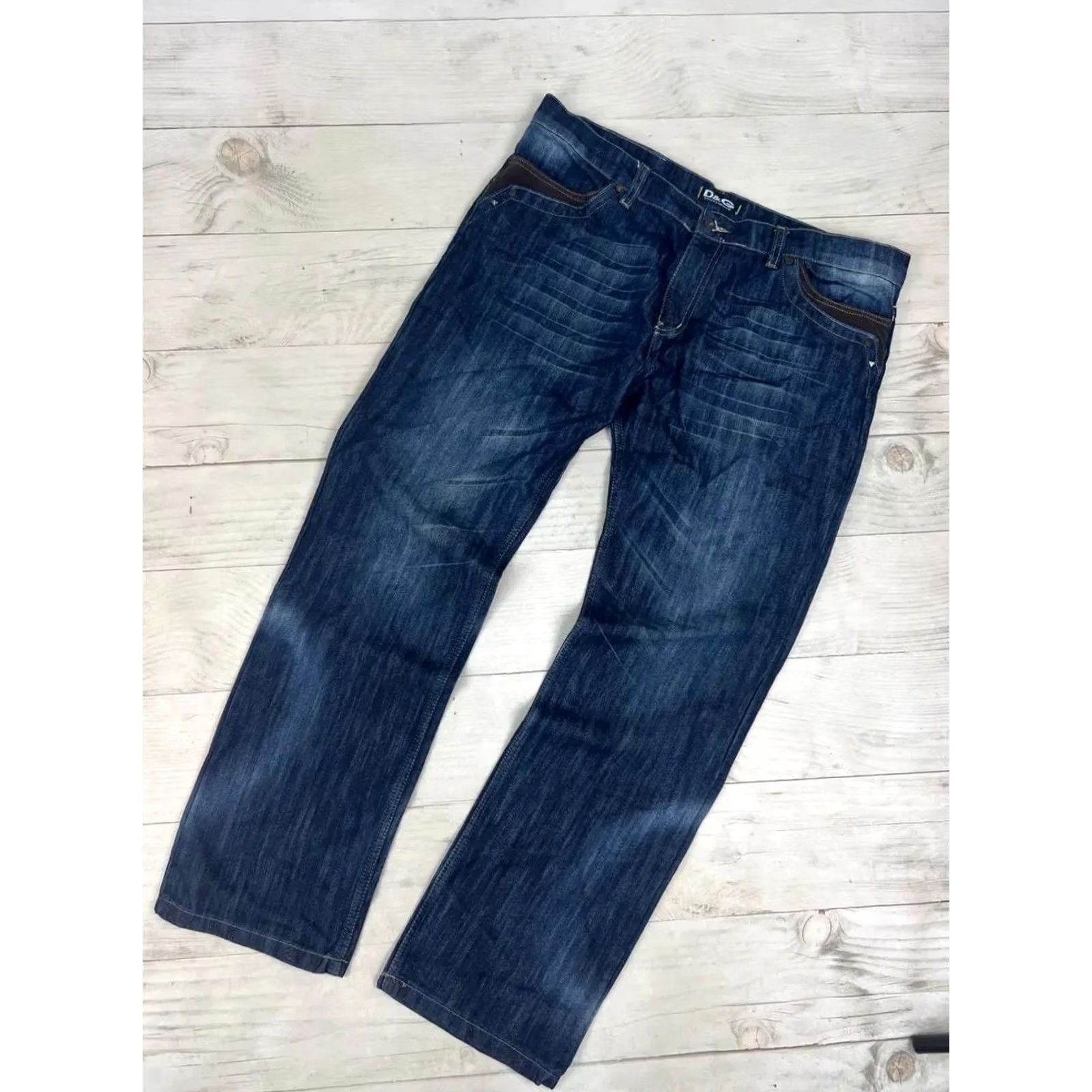 Dolce & Gabbana VINTAGE Dolce&Gabbana Jeans Big Logo Denim DG Y2K 90s Men Size 38 Blue Size US 38 / EU 54 - 5 Thumbnail