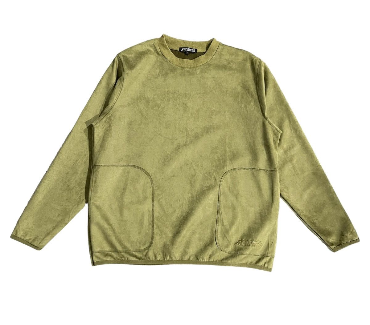 Kangol Vintage Kangol Velvet Green Sweatshirt Size US L / EU 52-54 / 3 - 1 Thumbnail