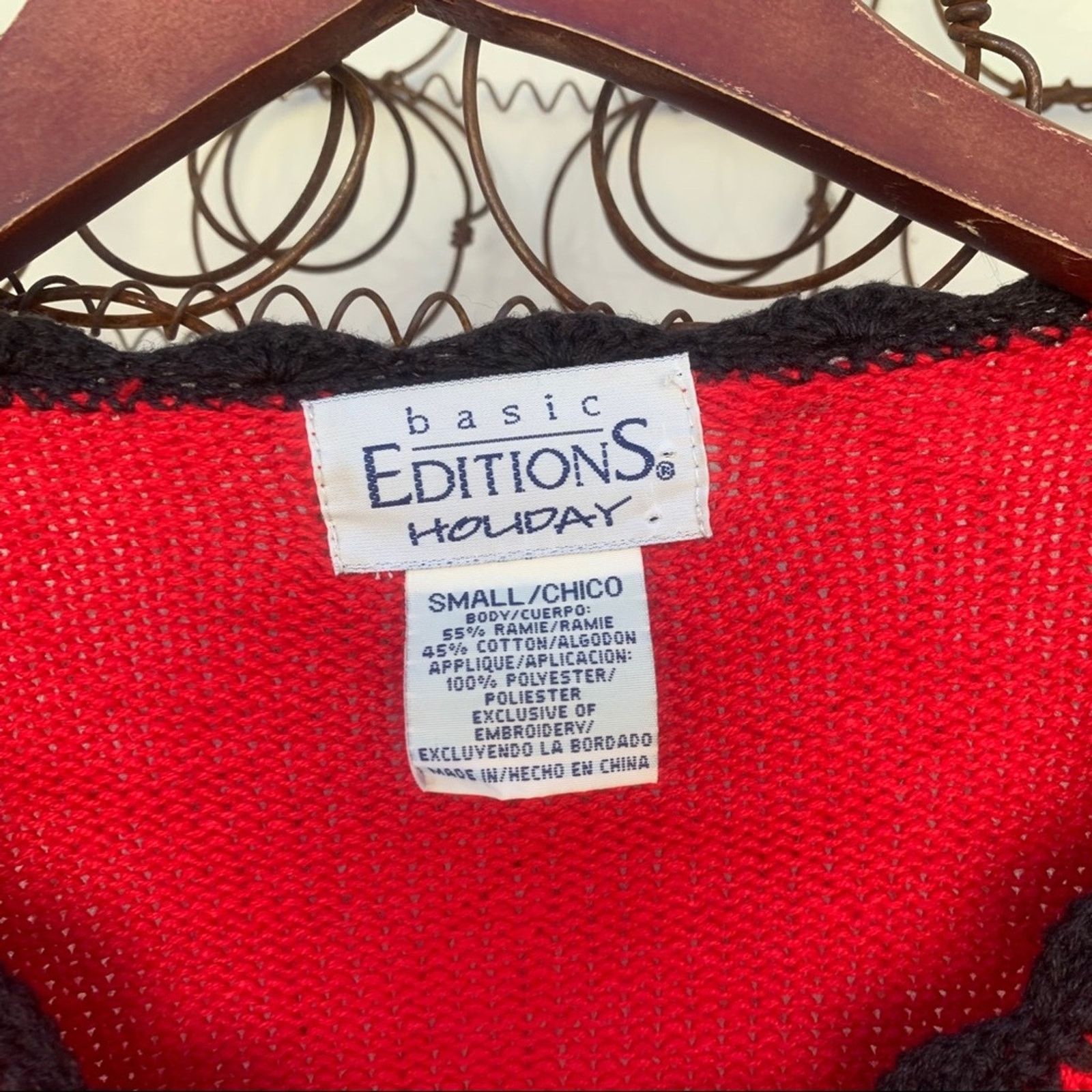 Vintage Vintage Basic Editions knit ugly Christmas cardigan SMALL Size S / US 4 / IT 40 - 4 Thumbnail