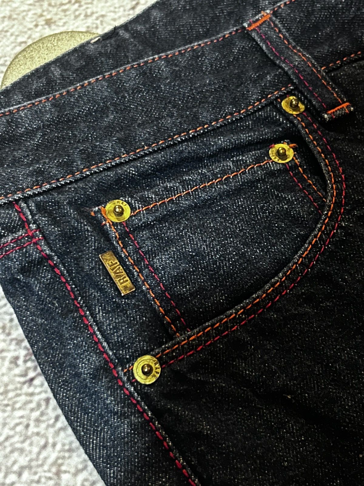 Raf by Raf Simons RAF by Raf Simons Jeans Yellow Patent Back Pockets Size US 32 / EU 48 - 5 Thumbnail