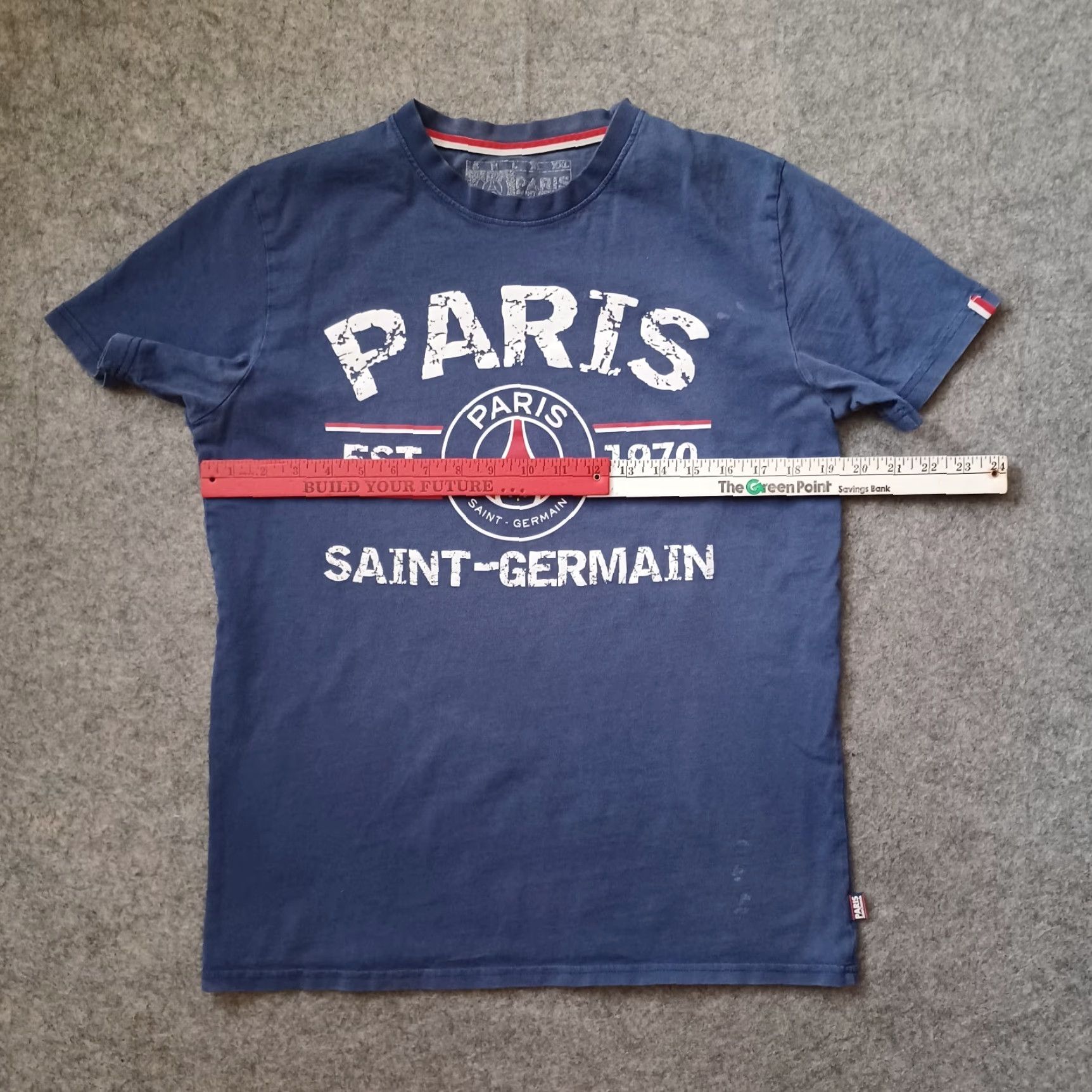 Vintage Paris Saint Germain T Shirt Mens Medium Blue Logo Spellout Short Sleeve Size US M / EU 48-50 / 2 - 4 Thumbnail