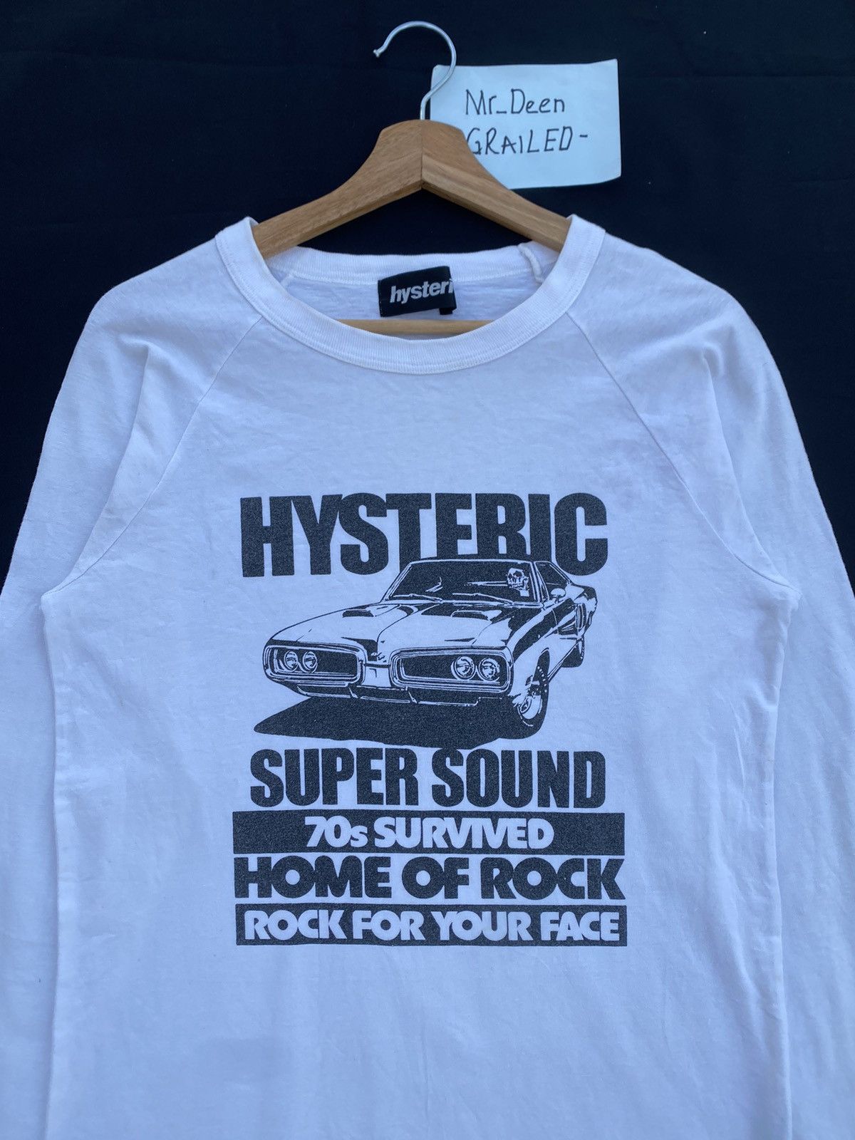 Rare Hysteric Glamour Super Sound 70s Survived Long Sleeve