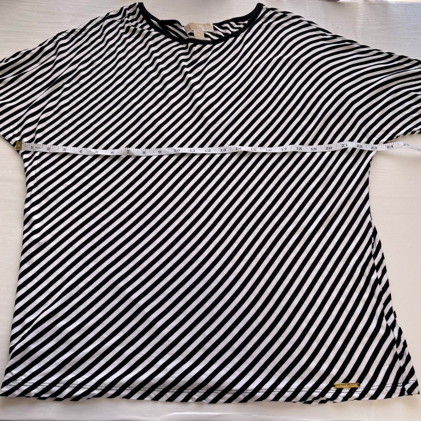 Michael Kors MICHAEL Michael Kors Black White Striped Long Sleeve Top XL Size XL / US 12-14 / IT 48-50 - 9 Thumbnail