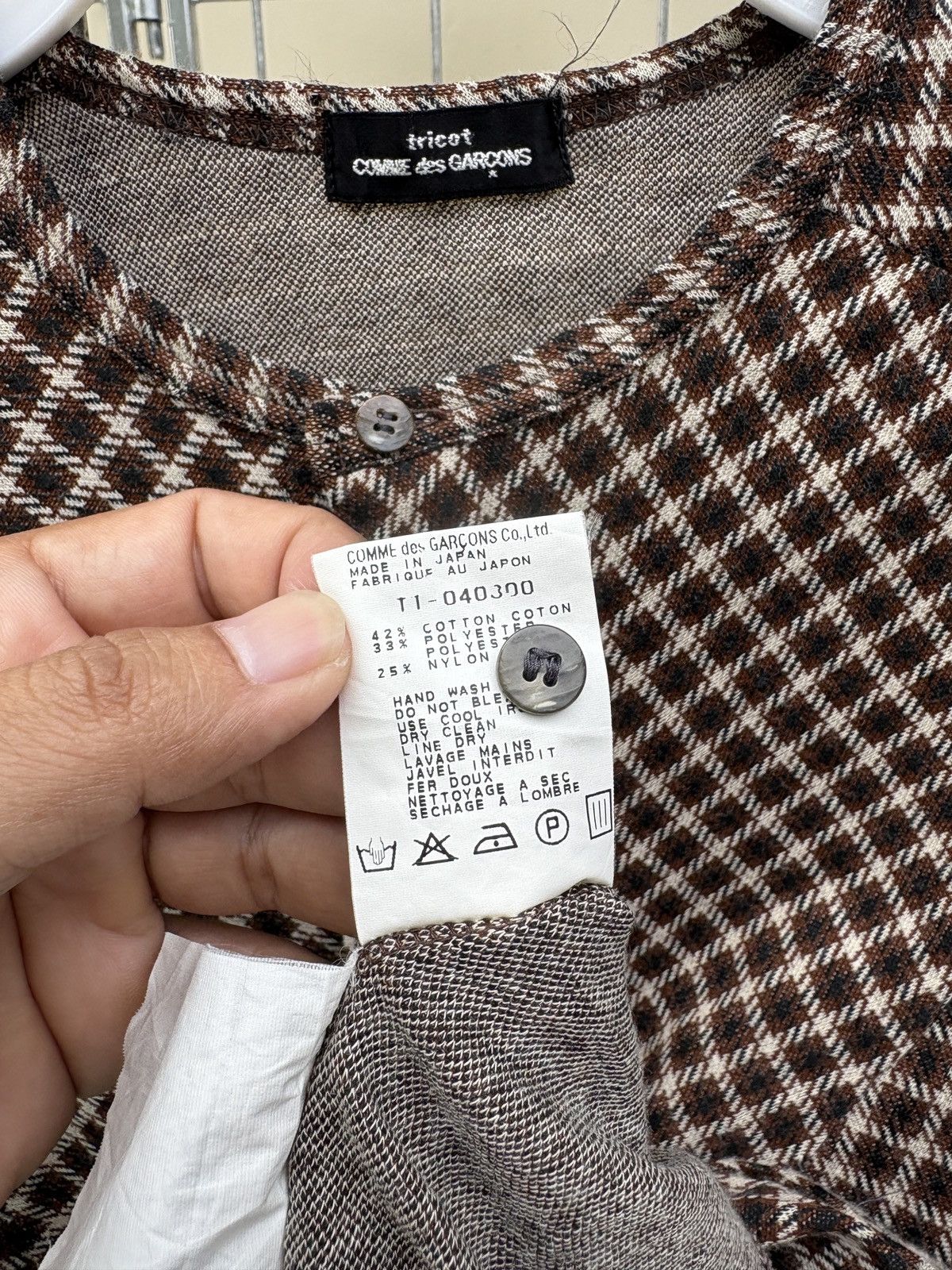 Tricot Comme des Garcons Comme des Garcons plaid bottom up long sleeves tee Size M / US 6-8 / IT 42-44 - 13 Thumbnail