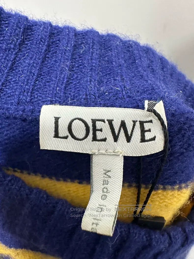 Loewe Loewe Striped Embroidered Logo Wool Sweater Size S / US 4 / IT 40 - 4 Thumbnail