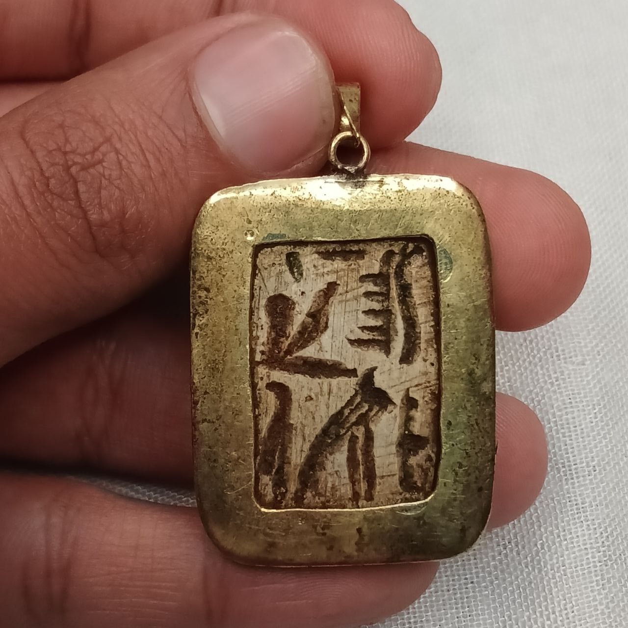 Handmade EGYPTIAN The Pendant Necklace Rare Book Antique with Stone Size ONE SIZE - 5 Thumbnail