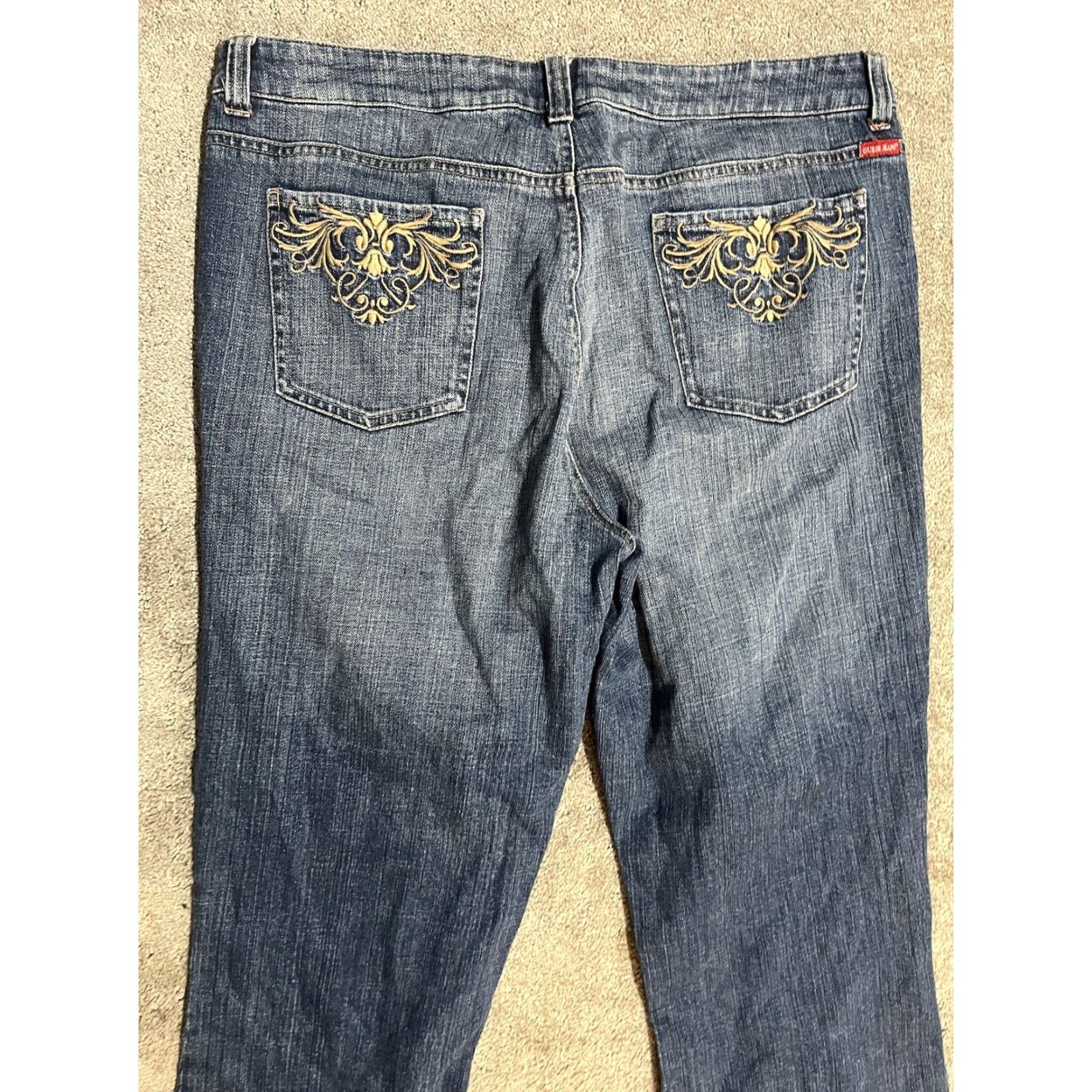 Guess GUESS Jeans Women’s Bootcut Stretch 34x32 Dark Denim 5-Pocket Cotton Blend Spandex Jeans Womens Regular Rise High Inseam 32 Size 24" / US 00 / IT 34 - 2 Thumbnail