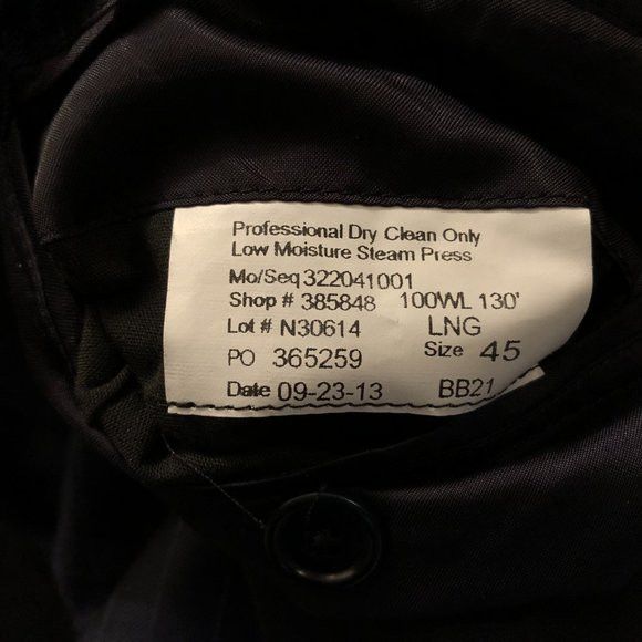 Brooks Brothers brooks brothers men's wool sport coat jacket blazer size:45L Size 44L - 5 Thumbnail