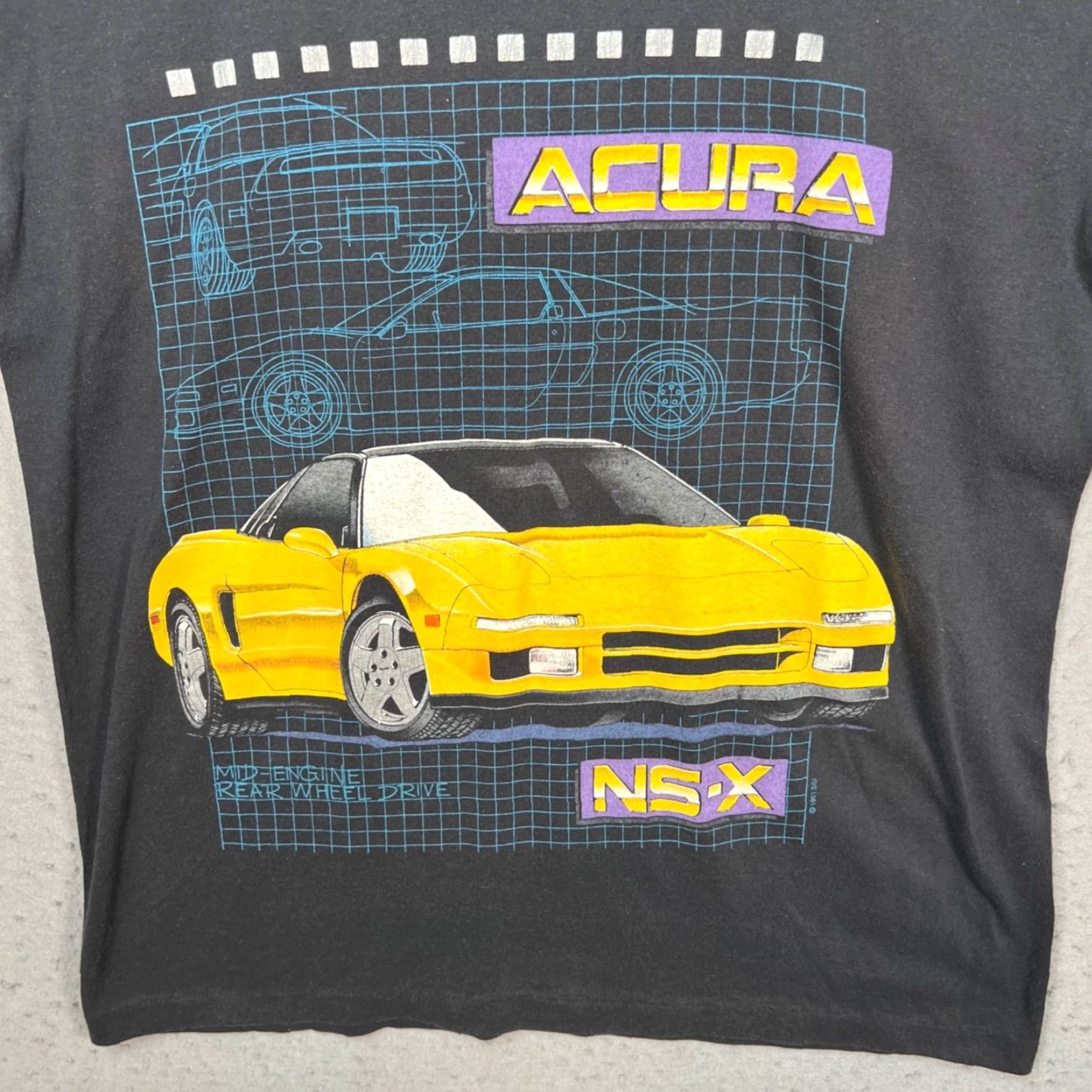 Vintage SSI Vintage 90s Acura NSX Racing Car Graphic T-Shirt Black Large Mens XXL? Size US L / EU 52-54 / 3 - 5 Thumbnail