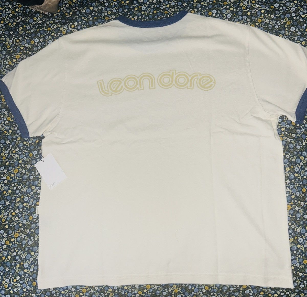 image of Aime Leon Dore Retro Ringer Shirt Tee in Cream, Men's (Size Large)