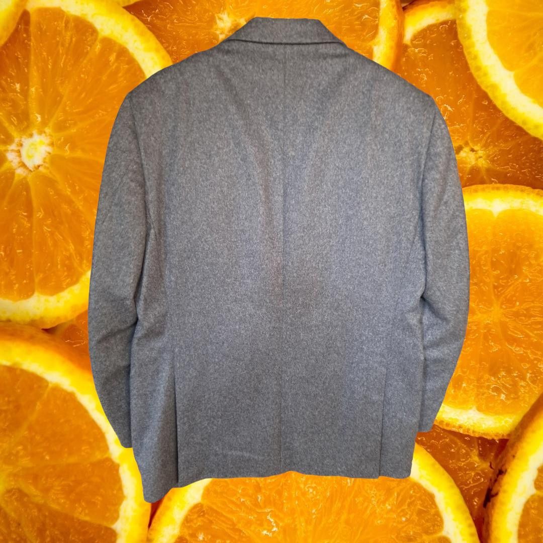 Calvin Klein Calvin Klein 100% Cashmere Gray Blazer Size 44L Size 44R - 8 Thumbnail